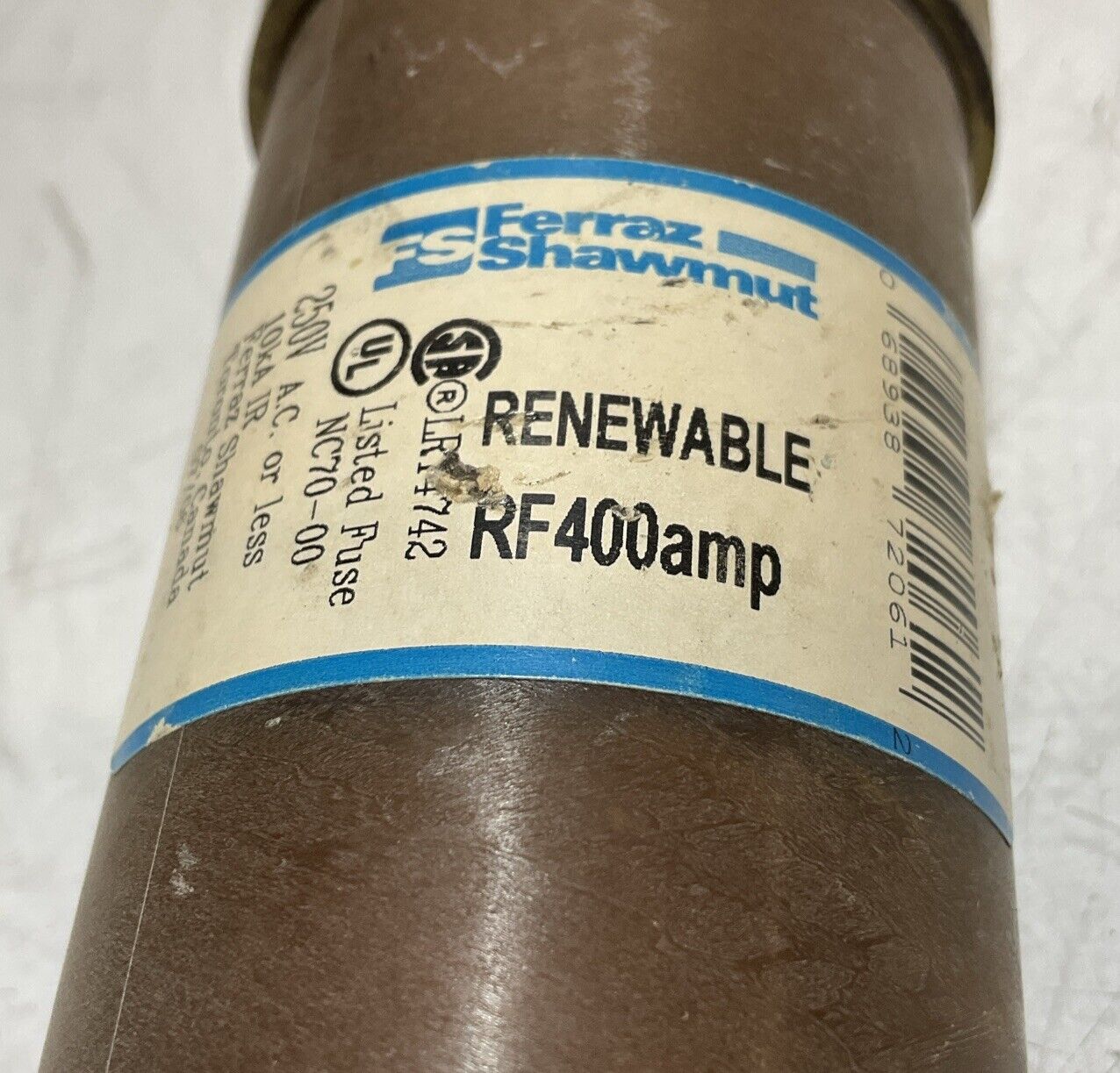 FERRAZ SHAWMUT RF400 TIME-DELAY RENEWABLE FUSE 400AMP 222-U3S