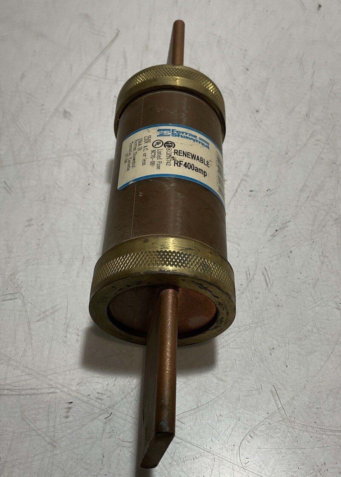 FERRAZ SHAWMUT RF400 TIME-DELAY RENEWABLE FUSE 400AMP 222-U3S