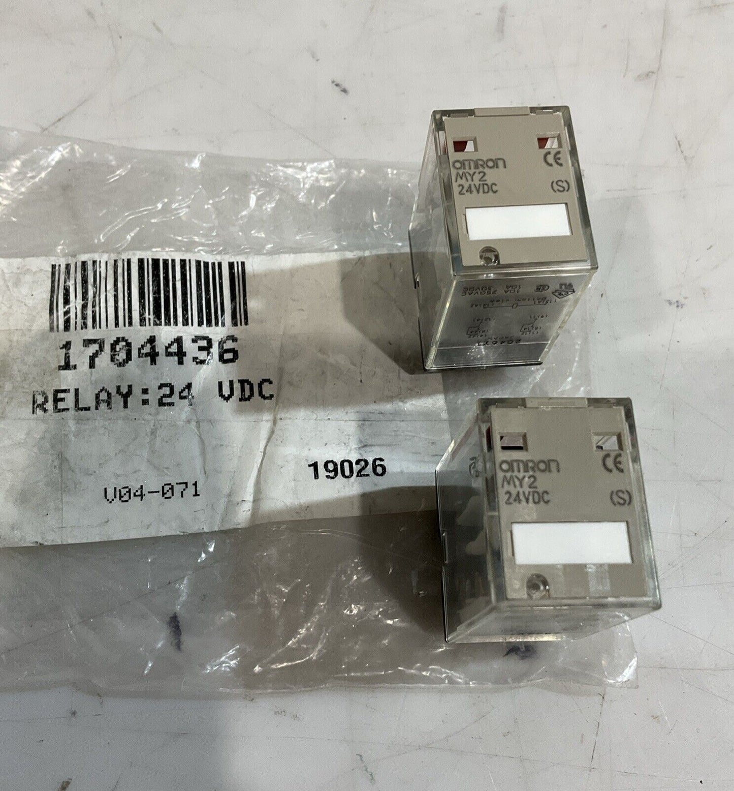 OMRON MY2 24VCD MINIATURE GENERAL PURPOSE POWER RELAY 24VDC LOT OF 2 U3S