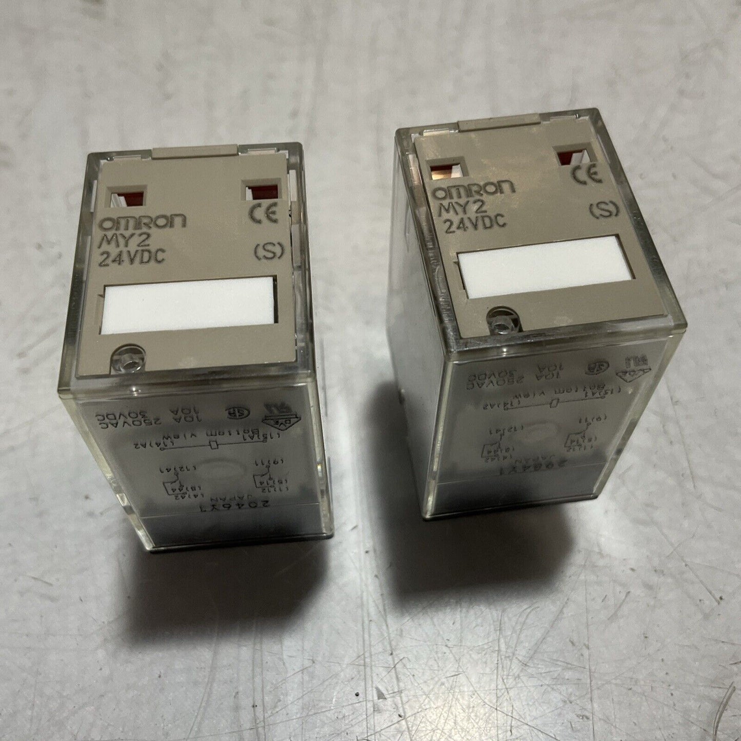 OMRON MY2 24VCD MINIATURE GENERAL PURPOSE POWER RELAY 24VDC LOT OF 2 U3S