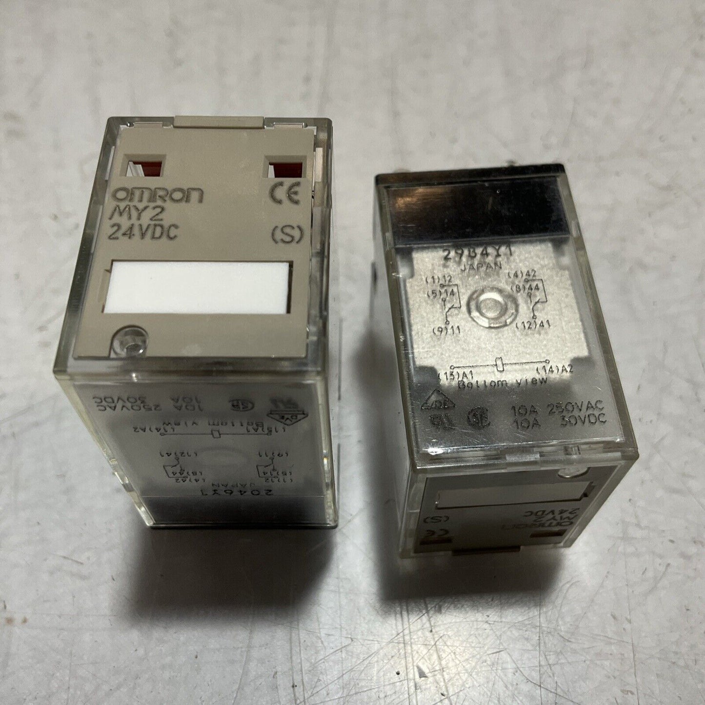 OMRON MY2 24VCD MINIATURE GENERAL PURPOSE POWER RELAY 24VDC LOT OF 2 U3S