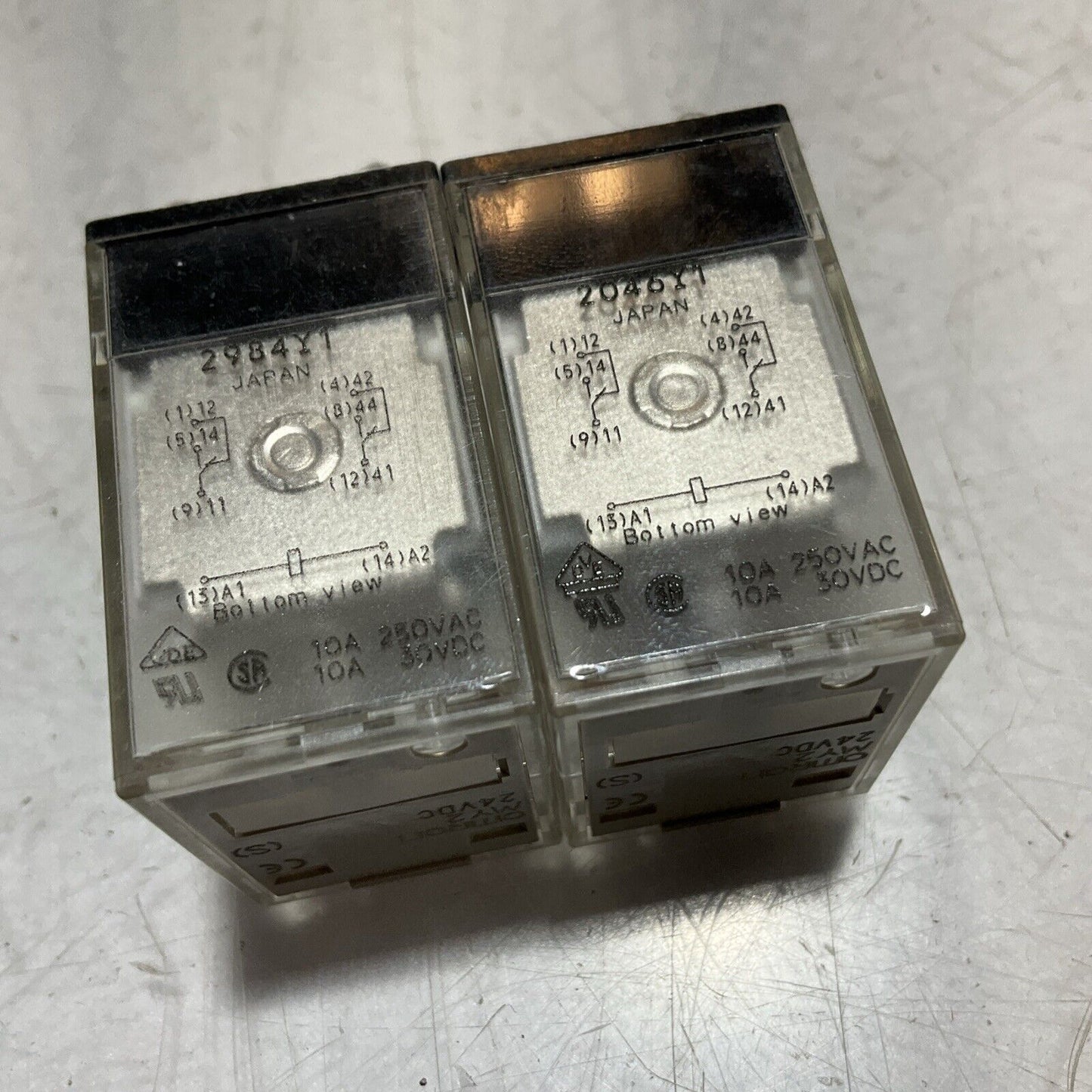 OMRON MY2 24VCD MINIATURE GENERAL PURPOSE POWER RELAY 24VDC LOT OF 2 U3S