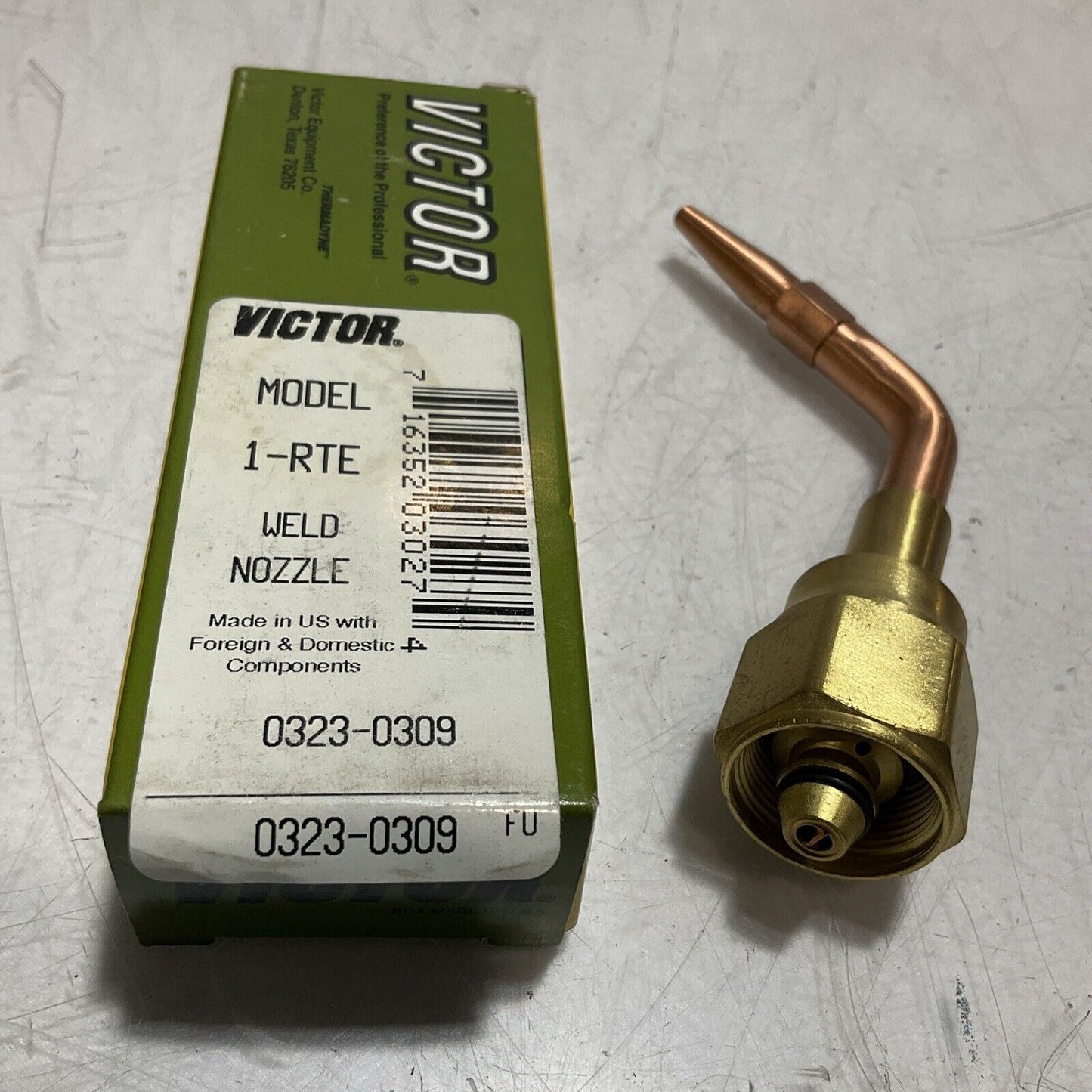 VICTOR 1-RTE 0323-0309 WELDING NOZZLE TORCH 373-U3S