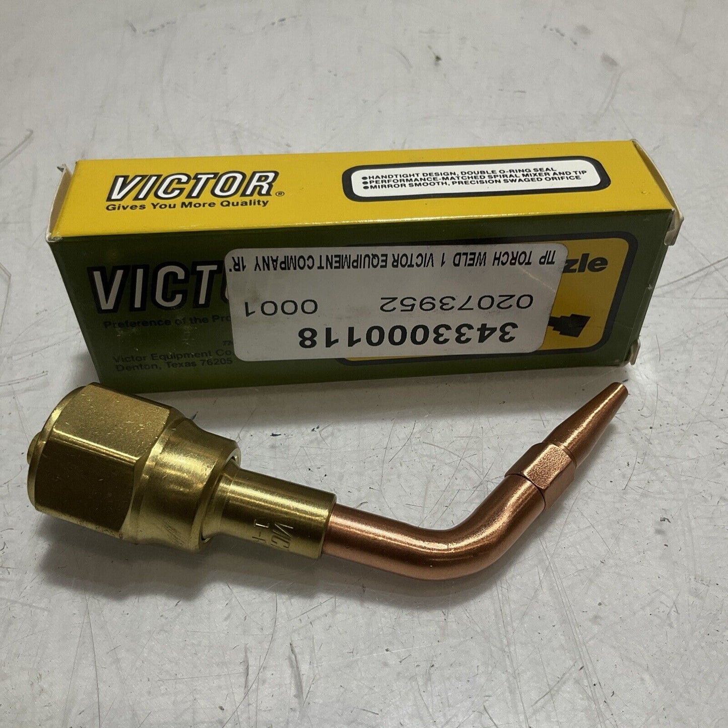 VICTOR 1-RTE 0323-0309 WELDING NOZZLE TORCH 373-U3S