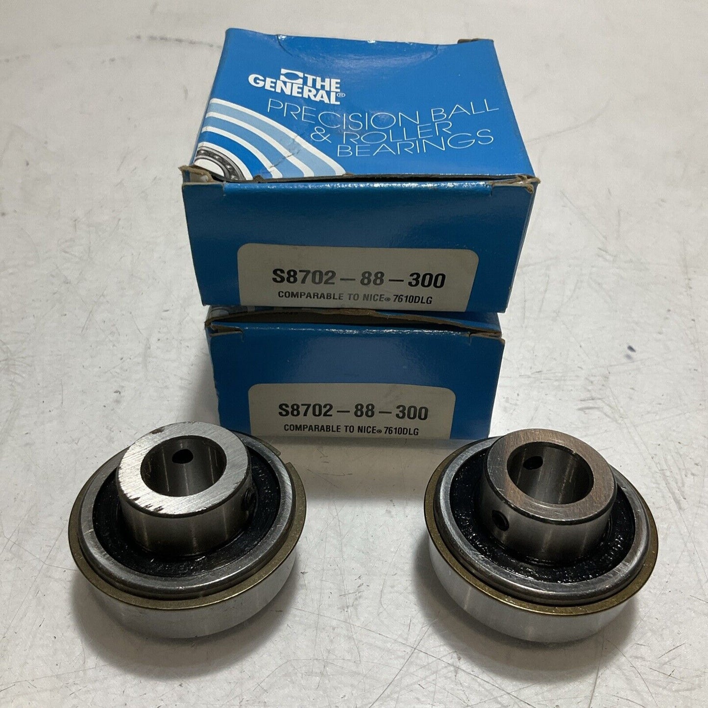 THE GENERAL S8702-88-300 PRECISION BALL AND ROLLER BEARINGS LOT OF 2 678 -U3S