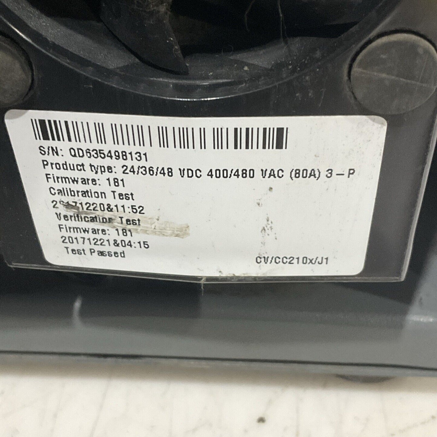 ENERSYS EI3-HL-4YE ENFORCER IMPAQ FORKLIFT L-A BATTERY CHARGER 3PH 480V 50/60 HZ