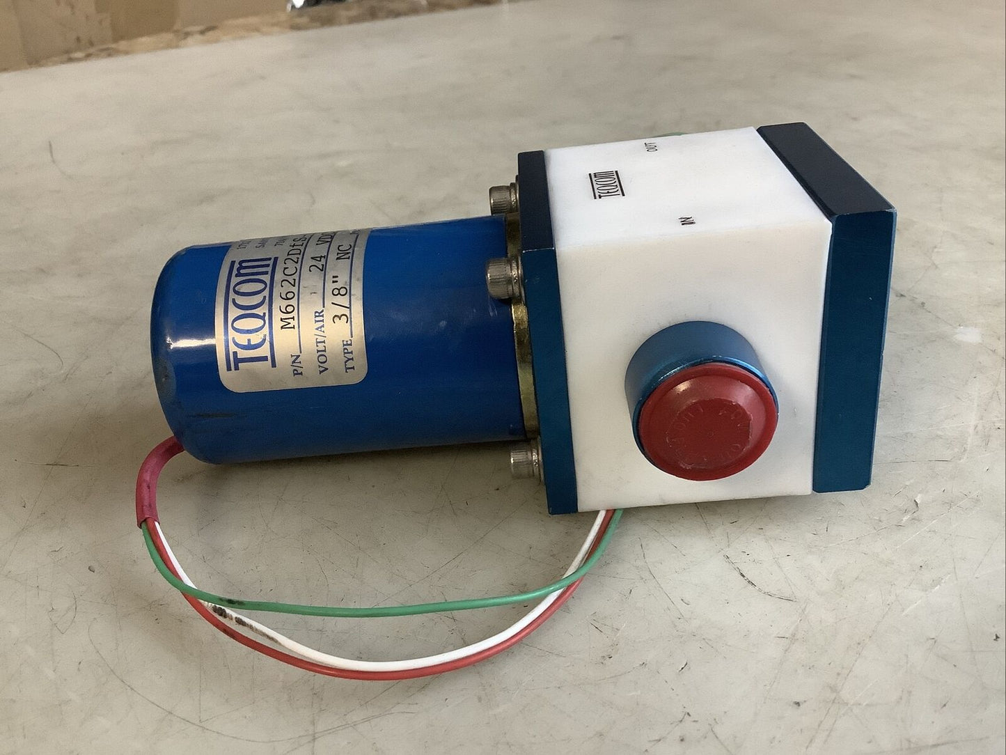 TEQCOM M662C2DFS-HT-36 MINIATURE SOLENOID VALVE 24VDC HP 40PSI 3/8IN NC 476
