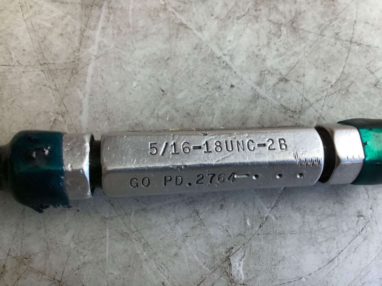 SIZE CONTROL 5/16-18UNC-2B THREAD PLUG GAGE GO/NOGO .2764/.2817 333