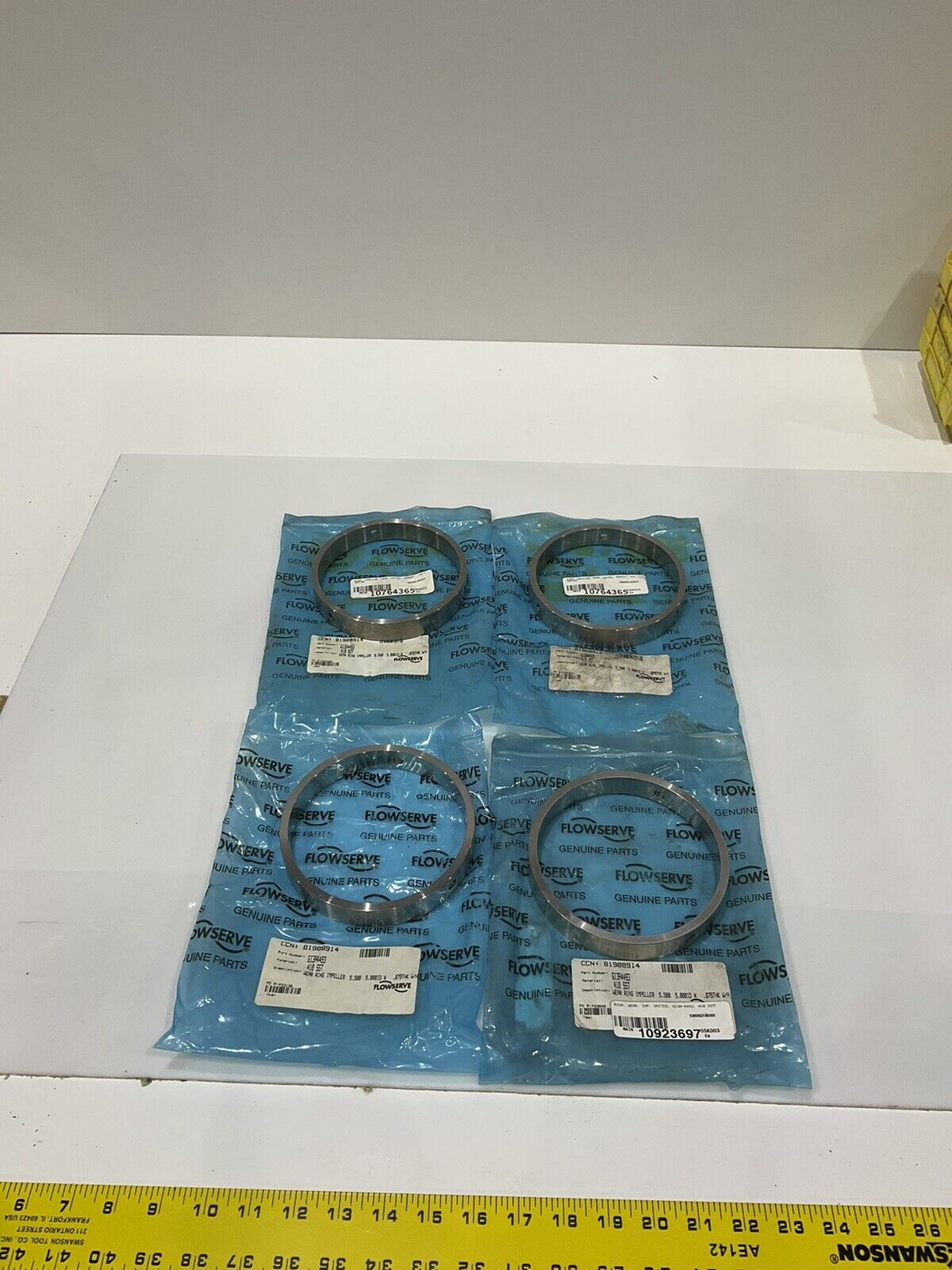 FLOWSERVE UNITED GI3A4493 IMPELLER WEAR RING LOT OF 4 678