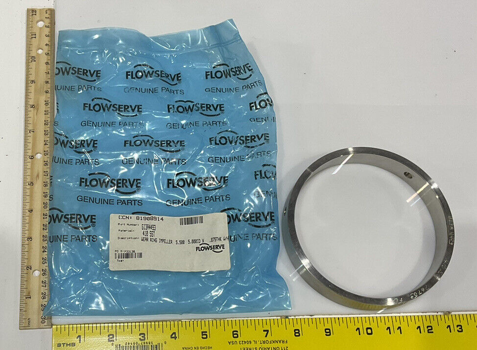 FLOWSERVE UNITED GI3A4493 IMPELLER WEAR RING LOT OF 4 678