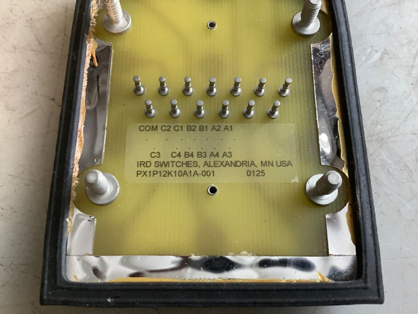 IRD SWITCHES PX1P12K10A1A-001 MICROSWITCH KEYPAD 444