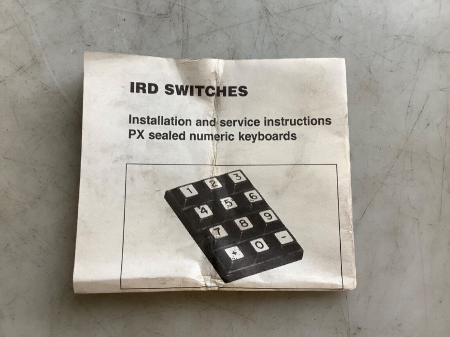 IRD SWITCHES PX1P12K10A1A-001 MICROSWITCH KEYPAD 444