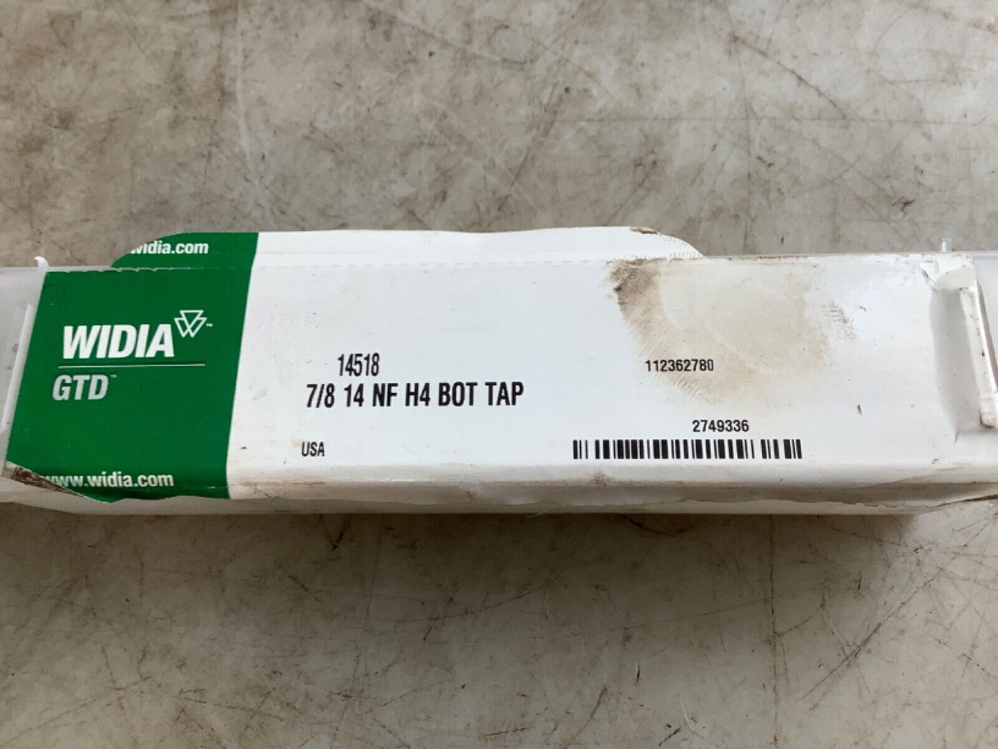 WIDIA 14518 BOTTOMING TAP 7/8IN 14 NF H4 4 FLUTE 222