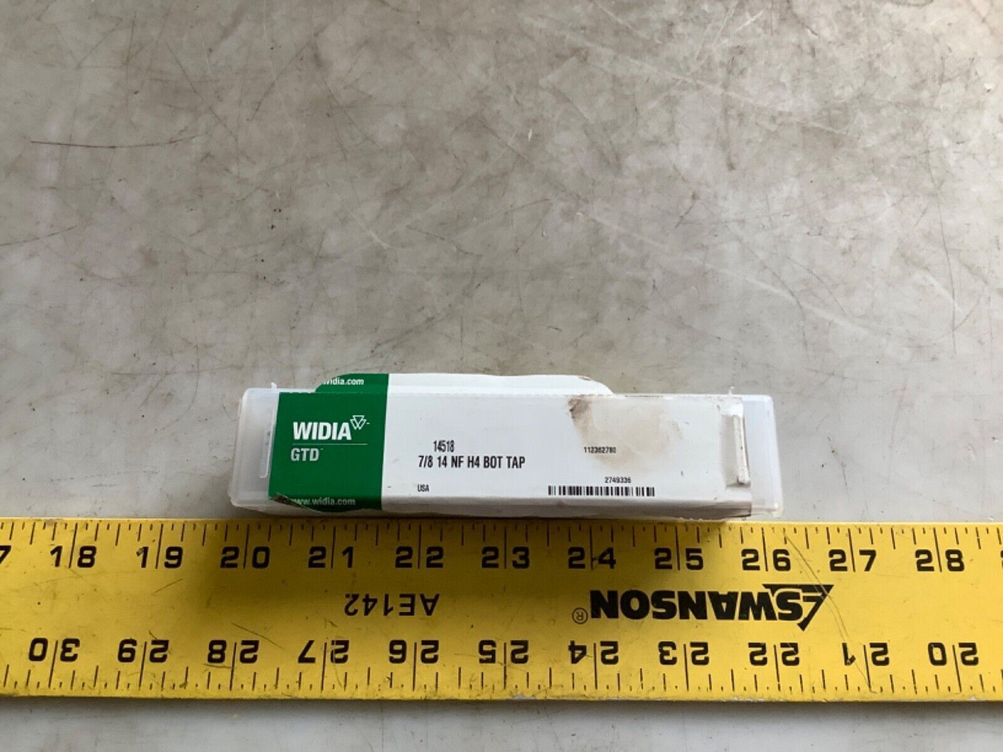 WIDIA 14518 BOTTOMING TAP 7/8IN 14 NF H4 4 FLUTE 222