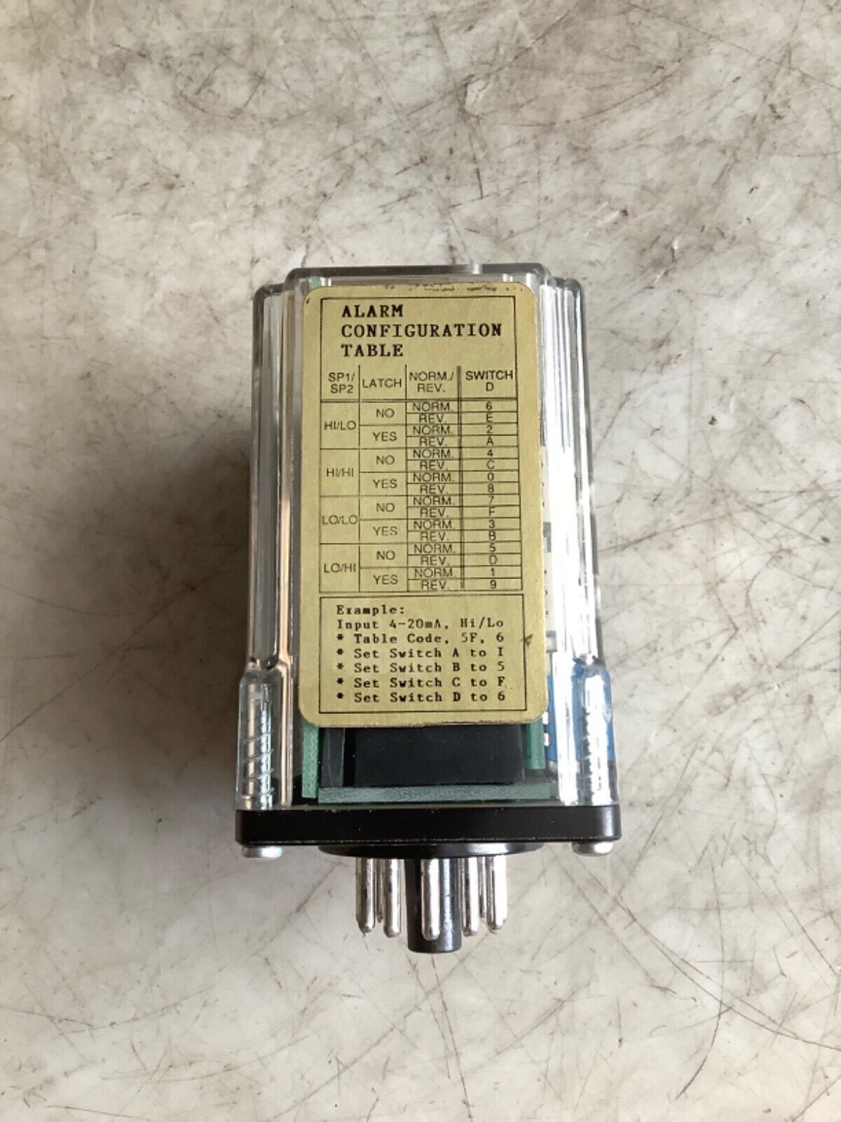 ABSOLUTE PROCESS INSTRUMENTS API 1090 G DC INPUT DUAL ALARM 222