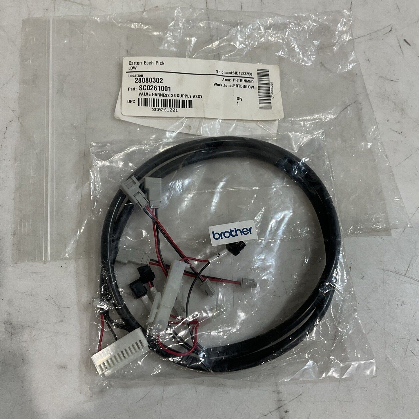 BROTHER SC0261001 SC0261001 VALVE HARNESS X3 SUPLLY ASSEMBLY HWJ