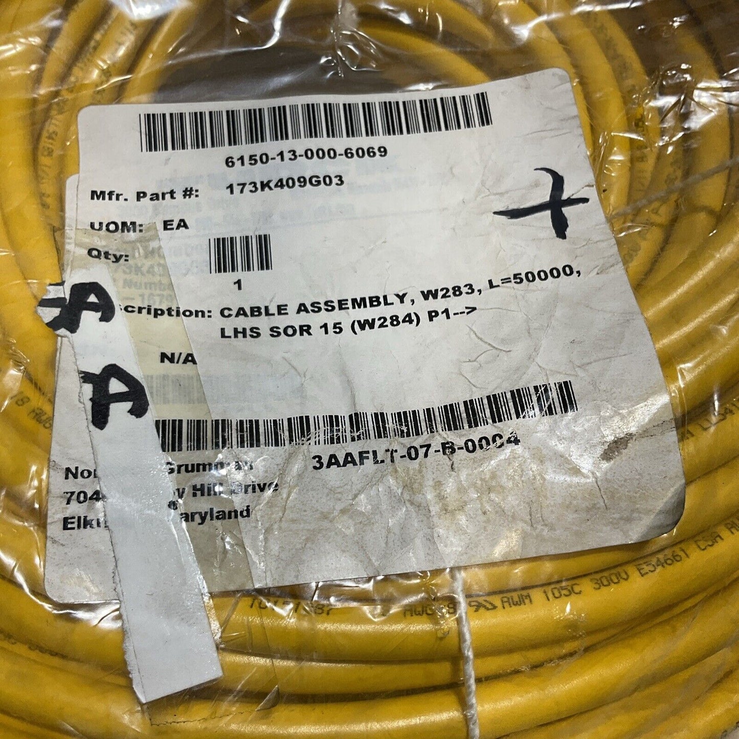 TRUCK 173K409G03 E54661 CABLE ASSEMBLY W283, L=50000 U3S