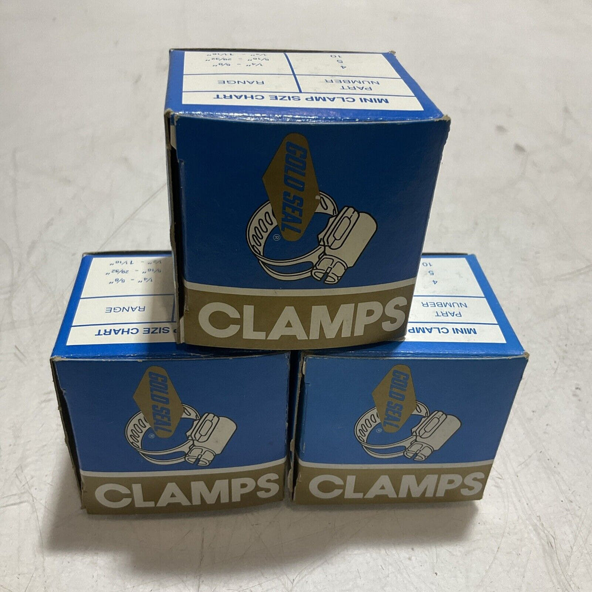 GOLD SEAL CLAMPS MM5SS ALL STAINLESS MINI-CLAMPS PACK OF 10 LOT OF 3 554-U3S