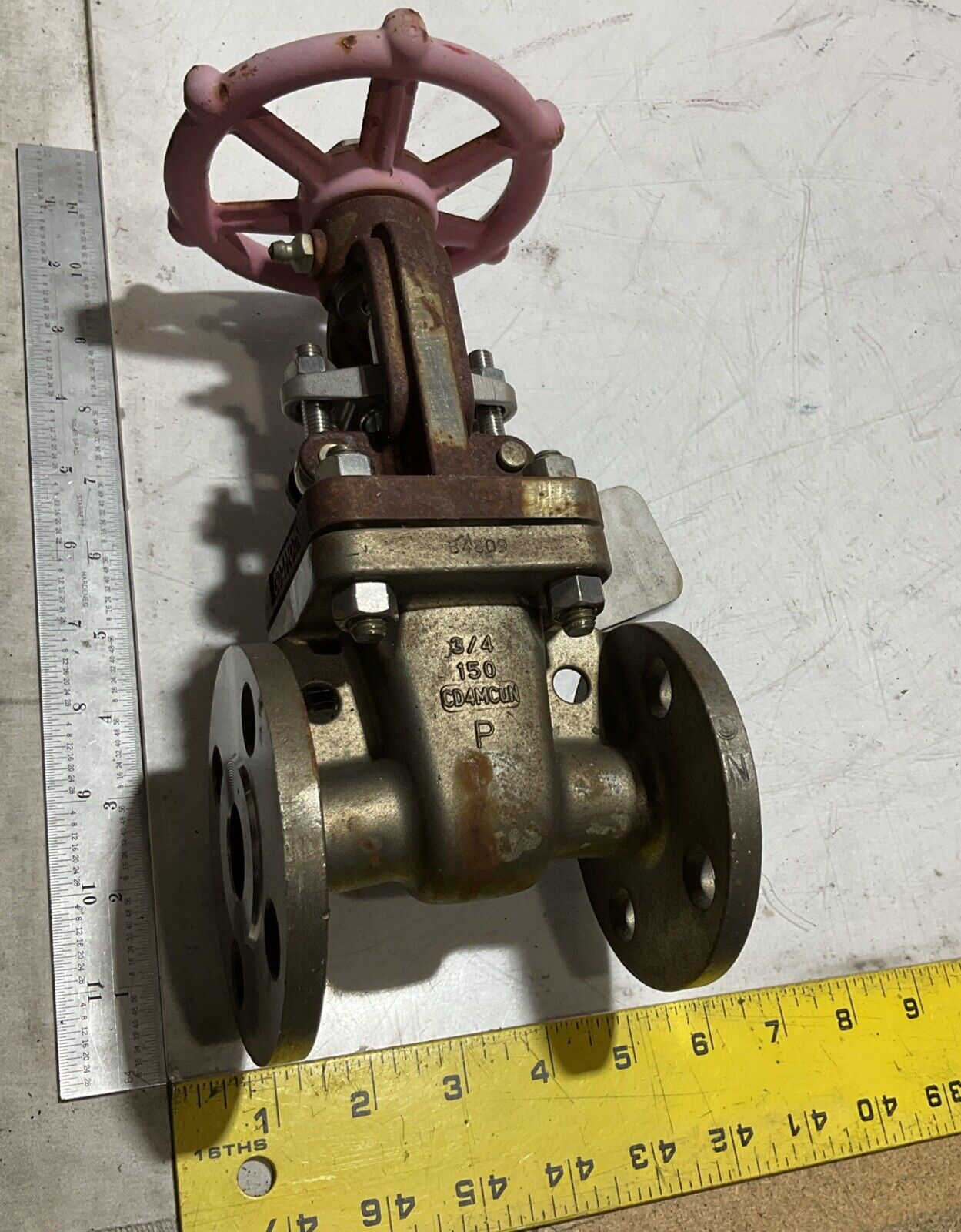 LADISH VALVE CD4MCUM 3/4" 150 8275-9270-000-007B STAINLESS GATES VALVE LBL