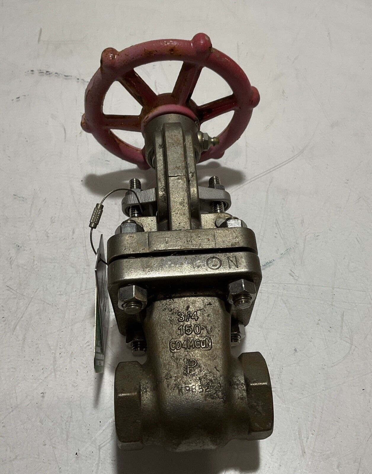 LADISH VALVE CD4MCUN 3/4-150 -8277-9243-GG01-A07B STAINLESS GATE VALVE QTY 2 LBL
