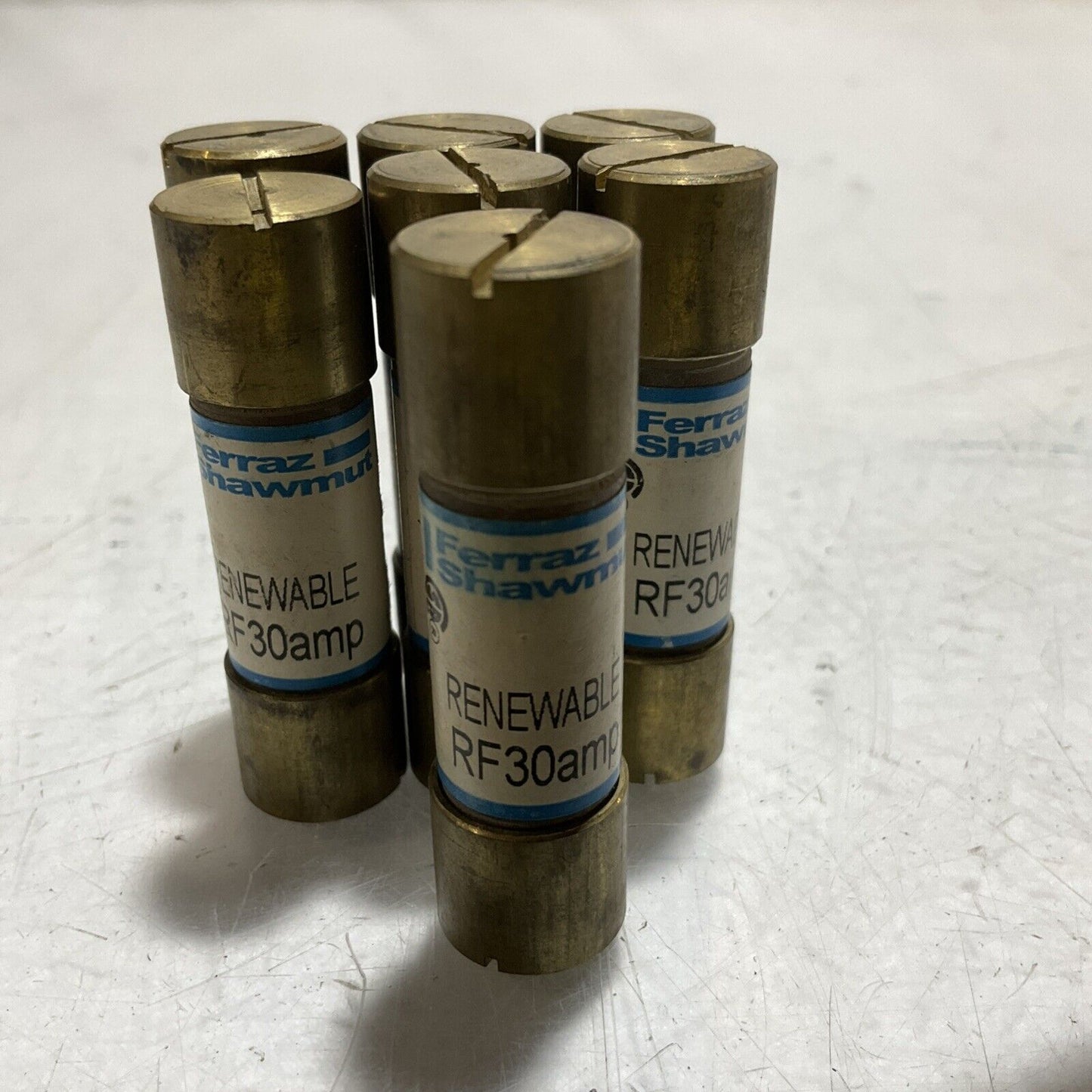 FERRAZ SHAWMUNT RF30AMP RENEWABLE FUSE 250V LOT OF 7 U3S