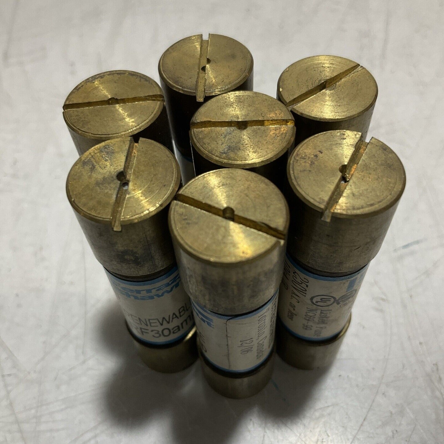 FERRAZ SHAWMUNT RF30AMP RENEWABLE FUSE 250V LOT OF 7 U3S