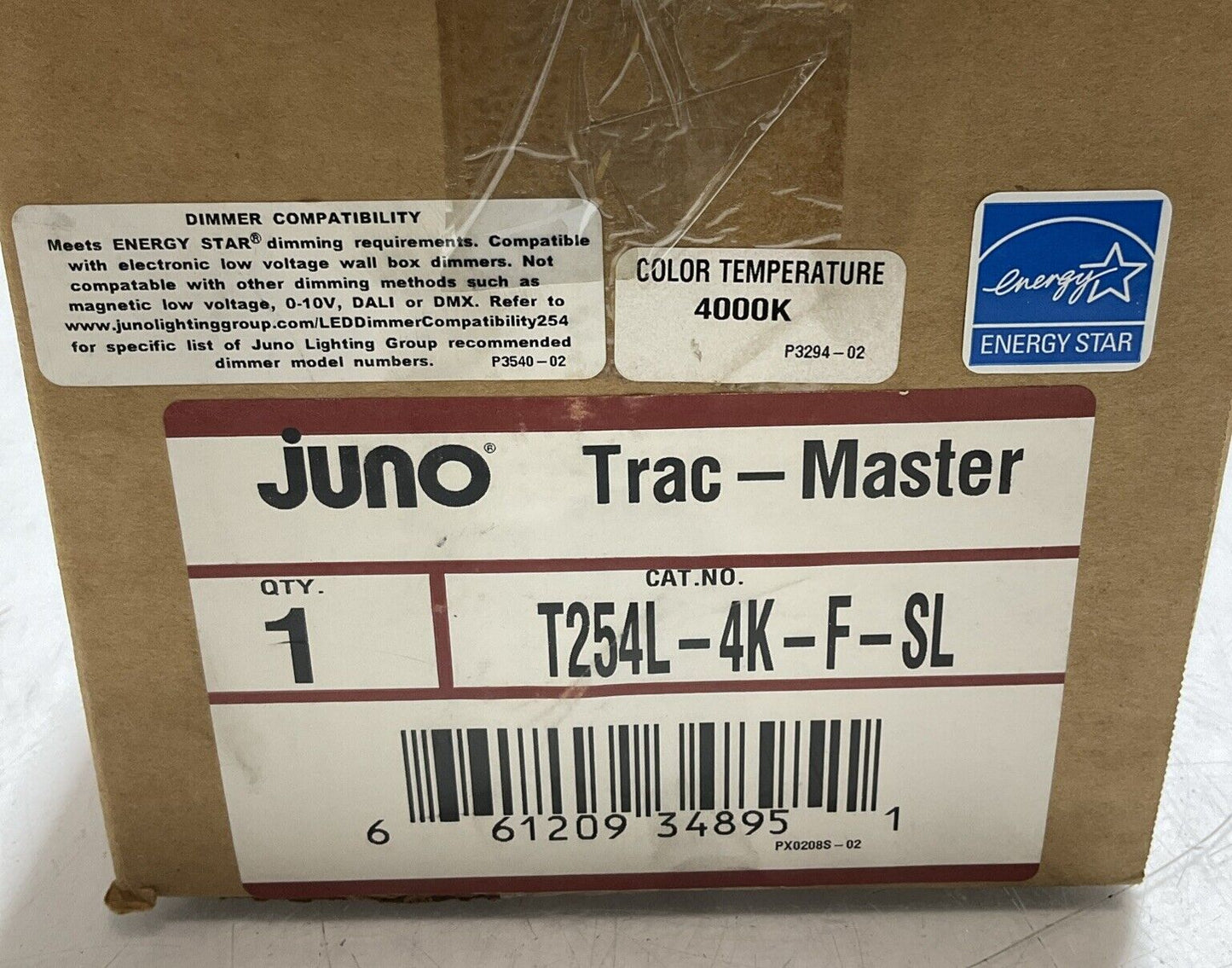 JUNO LIGTING GROUP T254L-4K-F-SL SILVER FLOOD BEAM SPREAD TRACK LIGHTING U3S
