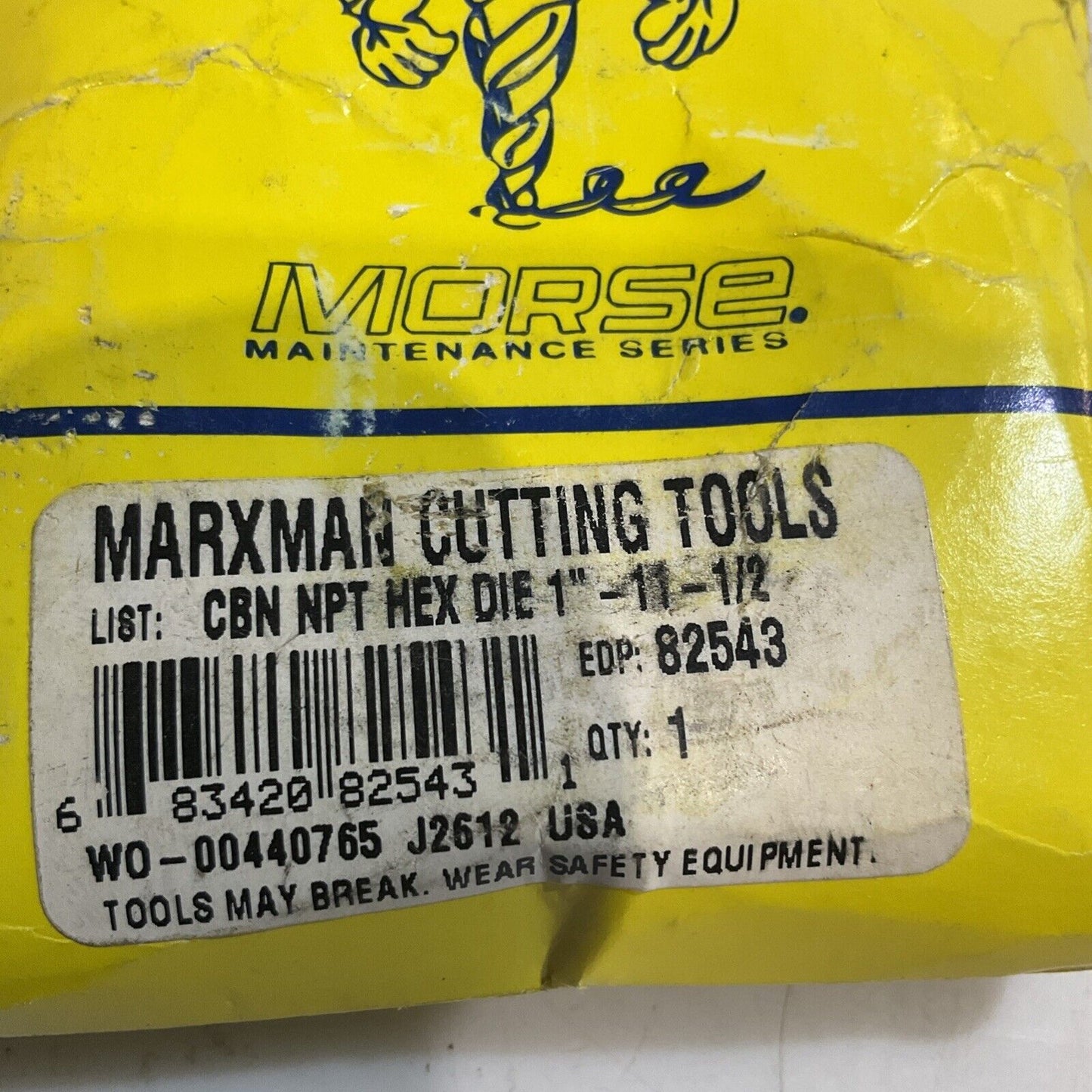 MARXMAN MORSE 82543 HEX DIE RETHREADING 1-11-1/2 NPT CAR 222-U3S