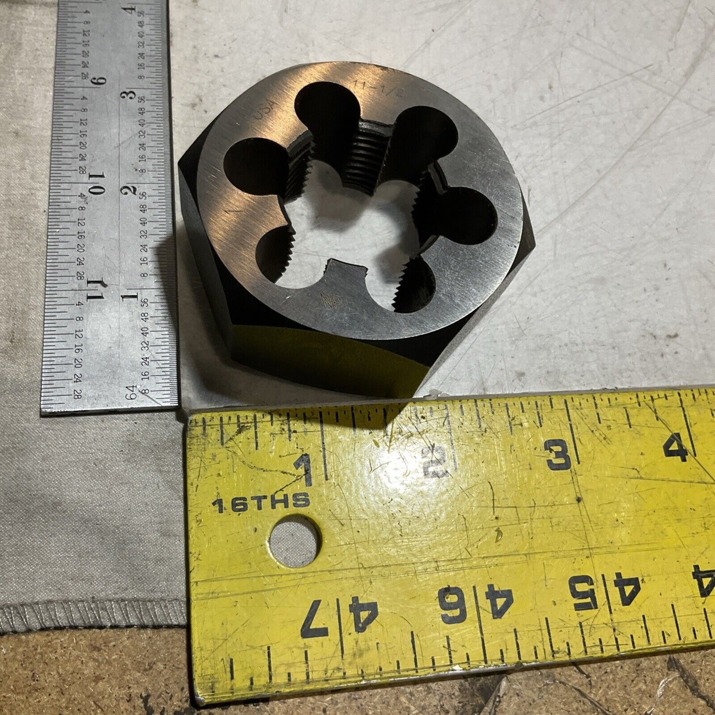 MARXMAN MORSE 82543 HEX DIE RETHREADING 1-11-1/2 NPT CAR 222-U3S