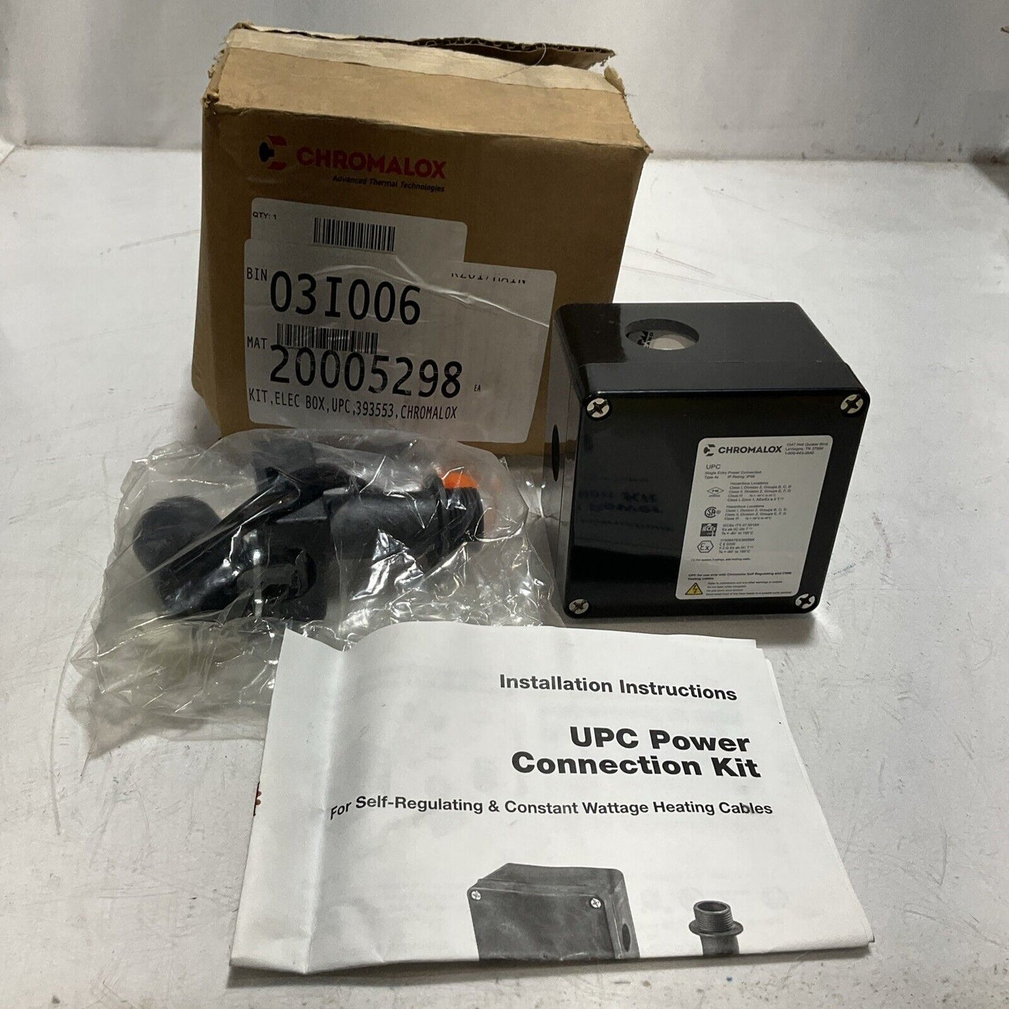 CHROMALOX 393553 UPC POWER CONNECTION BOX KIT ELEMENT U3S