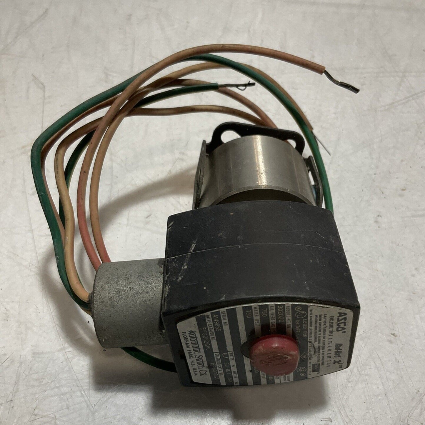 ASCO RED-HAT EF8262G80 SOLENOID AND AIR-CONTROLLED U3S