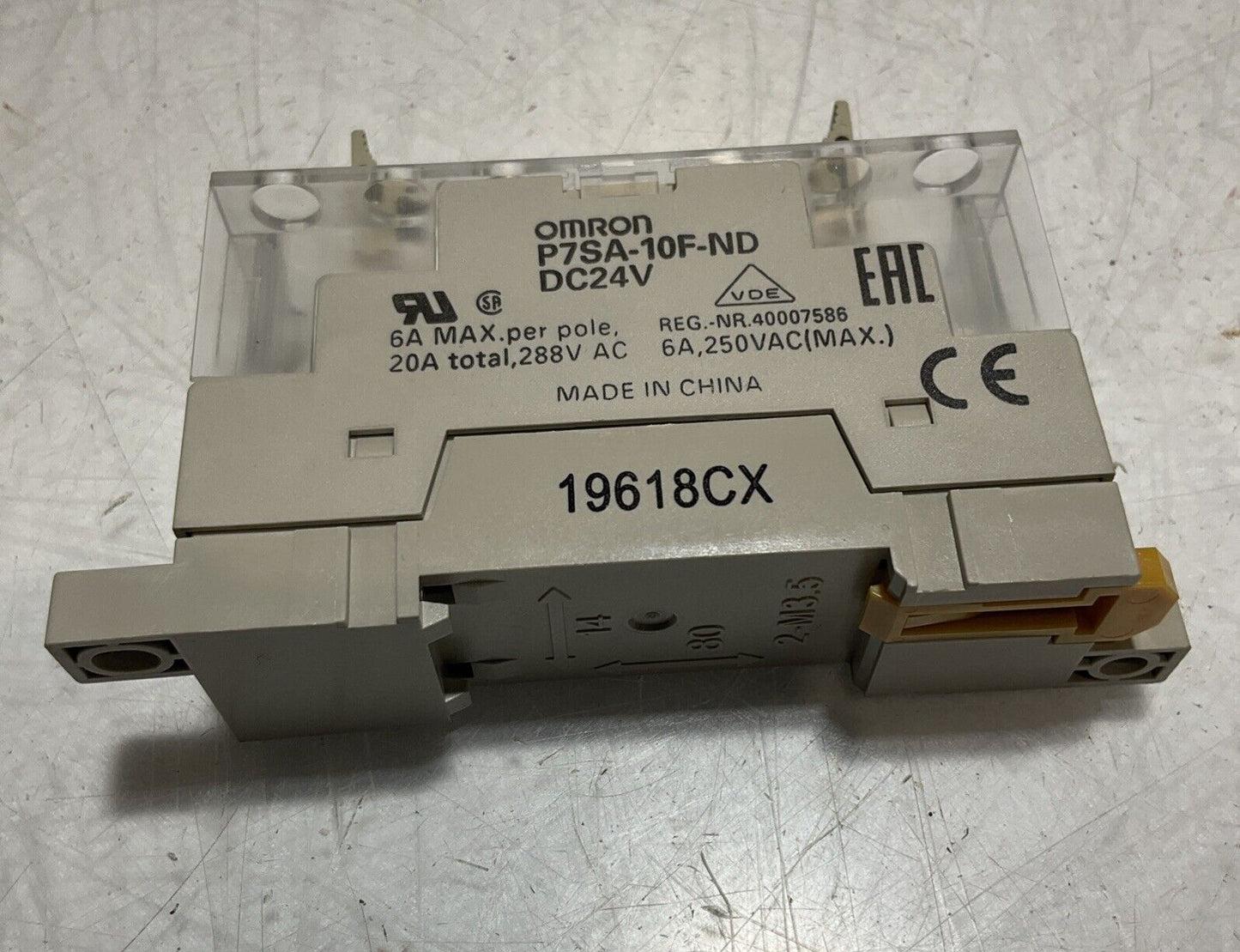 OMRON P7SA-10F-NDDC24V RELAY SOCKET 6A,250VAC 288V U3S