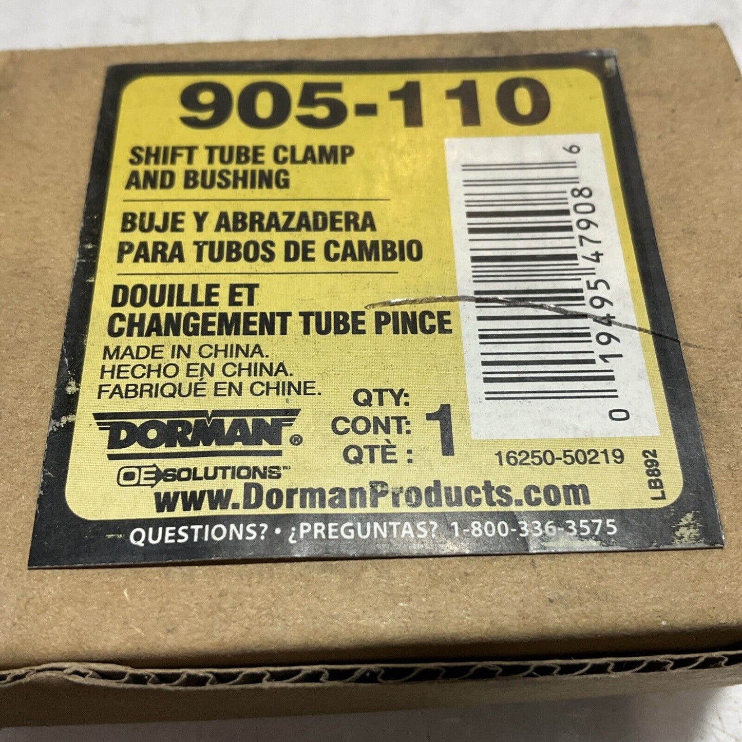 DORMAN 905-110 SHIFT TUBE CLAMP AND BUSHINGS LOT OF 3 476-U3S