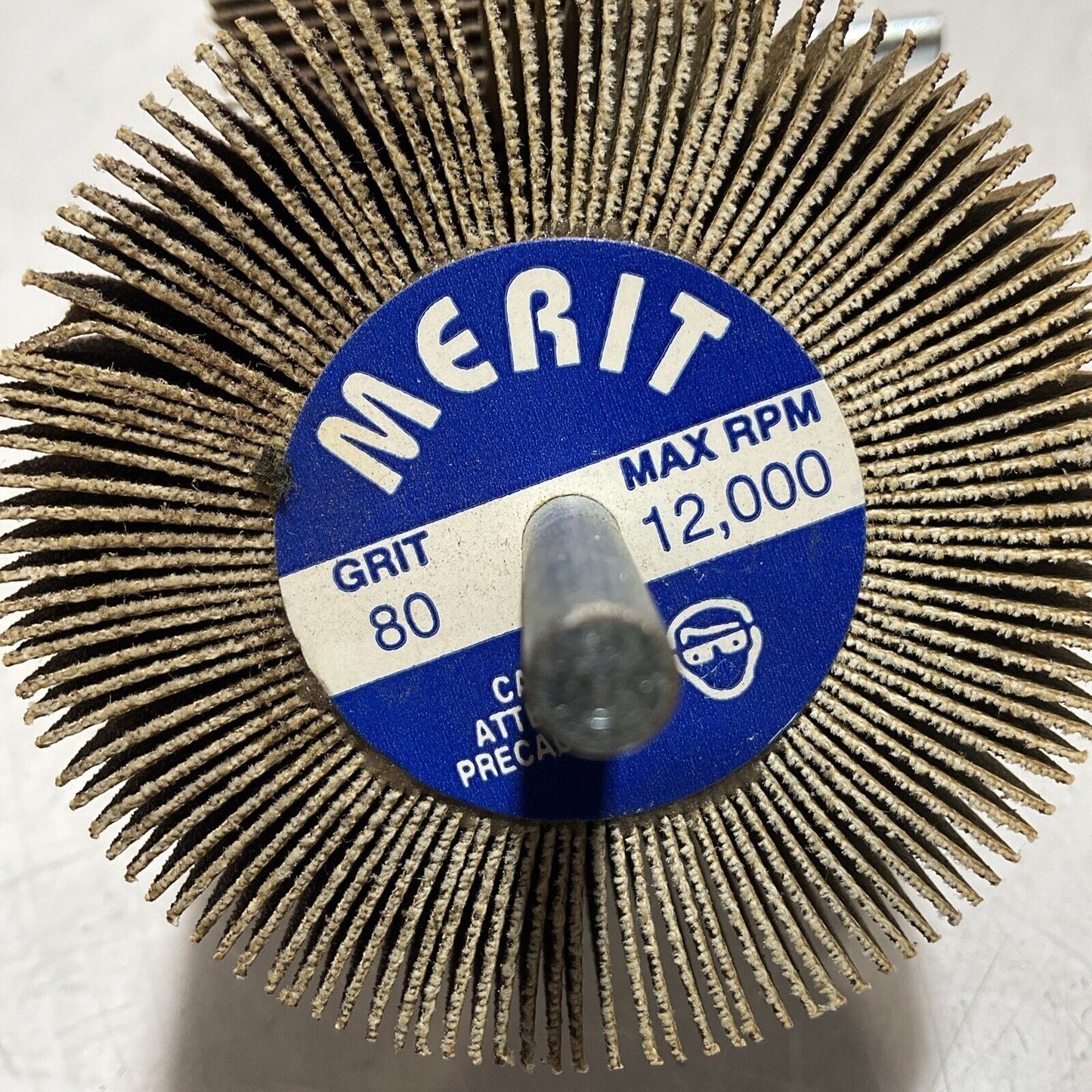 MERIT FLAP WHEEL GRIT 80 - MAX- RPM 120004IN DIA X 2 IN WIDTH - LOT OF 10 U3S