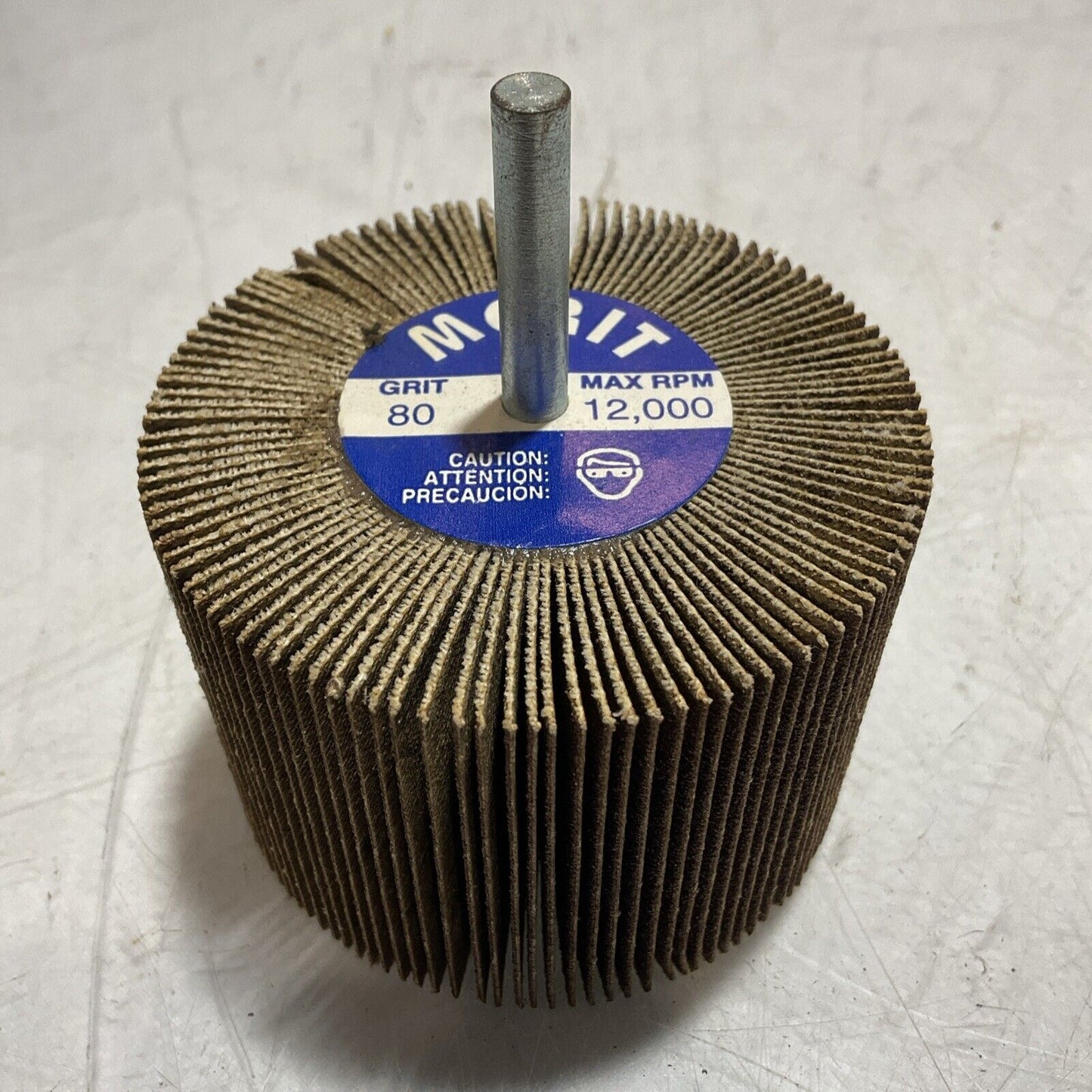 MERIT FLAP WHEEL GRIT 80 - MAX- RPM 120004IN DIA X 2 IN WIDTH - LOT OF 10 U3S
