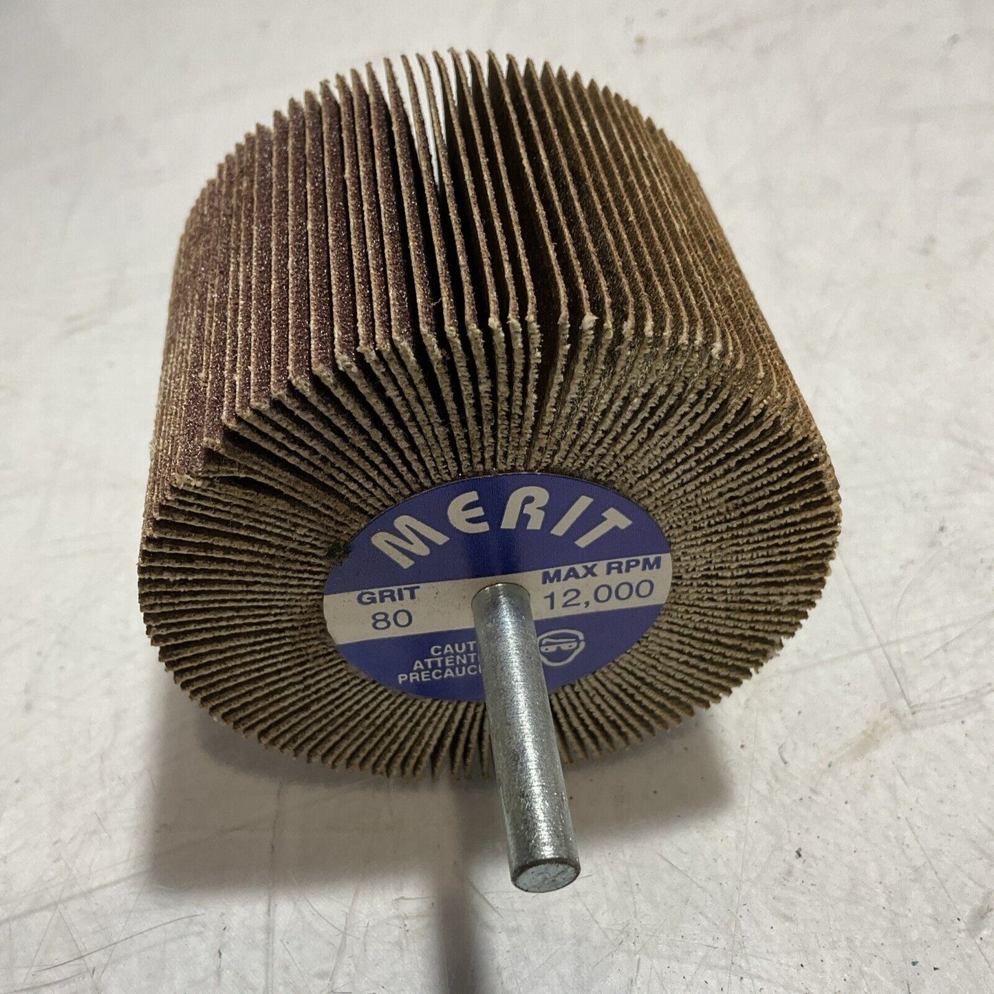 MERIT FLAP WHEEL GRIT 80 - MAX- RPM 120004IN DIA X 2 IN WIDTH - LOT OF 10 U3S