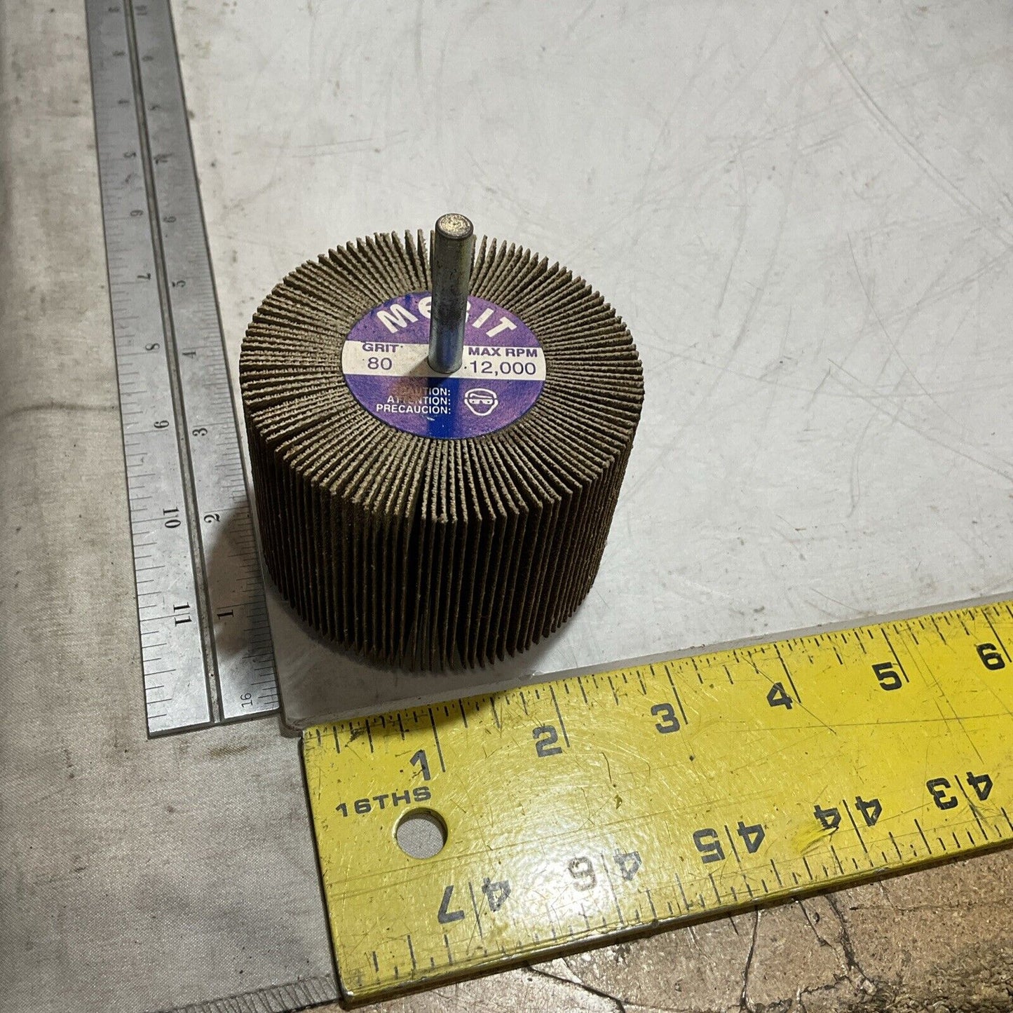 MERIT FLAP WHEEL GRIT 80 - MAX- RPM 120004IN DIA X 2 IN WIDTH - LOT OF 10 U3S