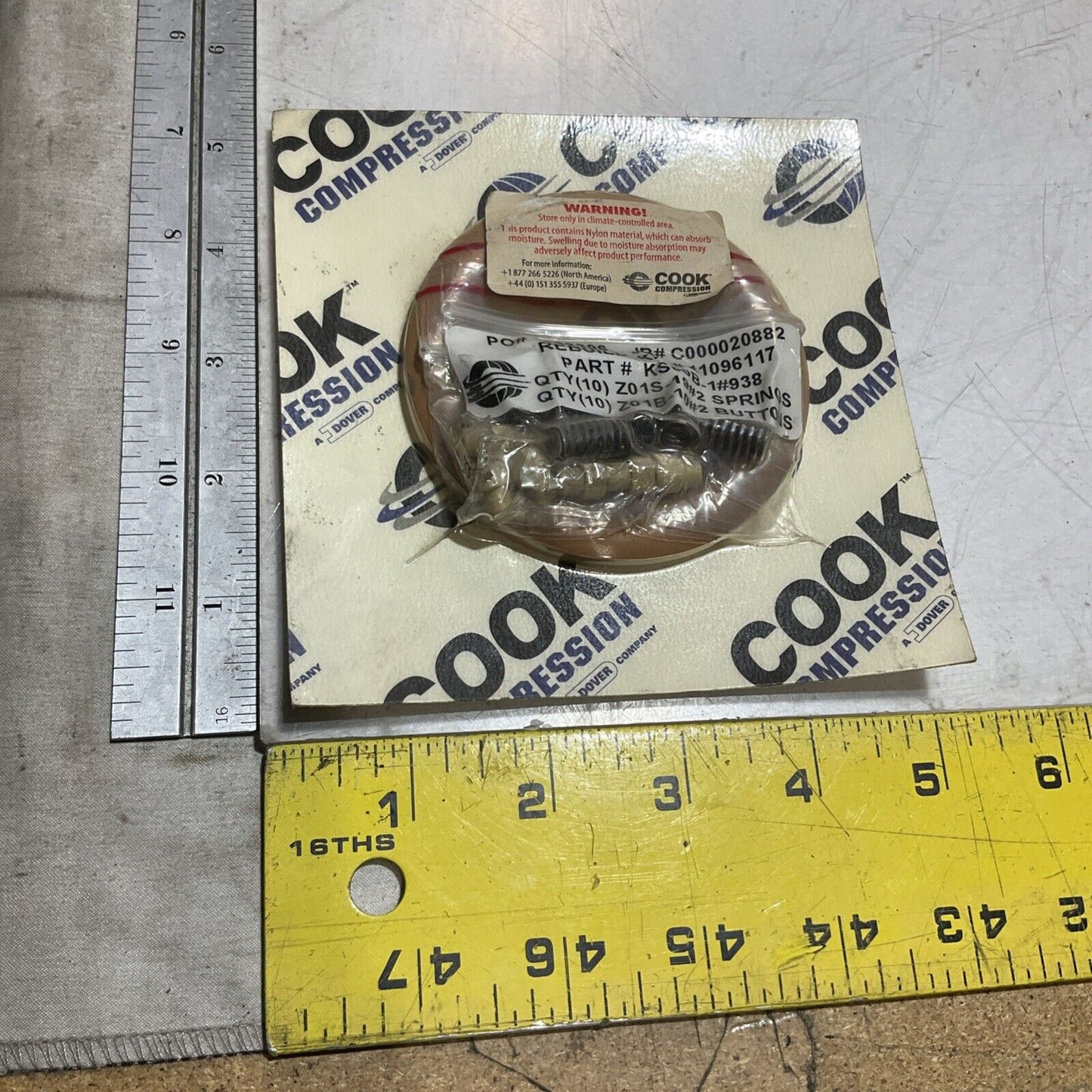 MANLEY REBUILD KIT KS00B-1#938 COOK COMPRESSORS 678-U3S