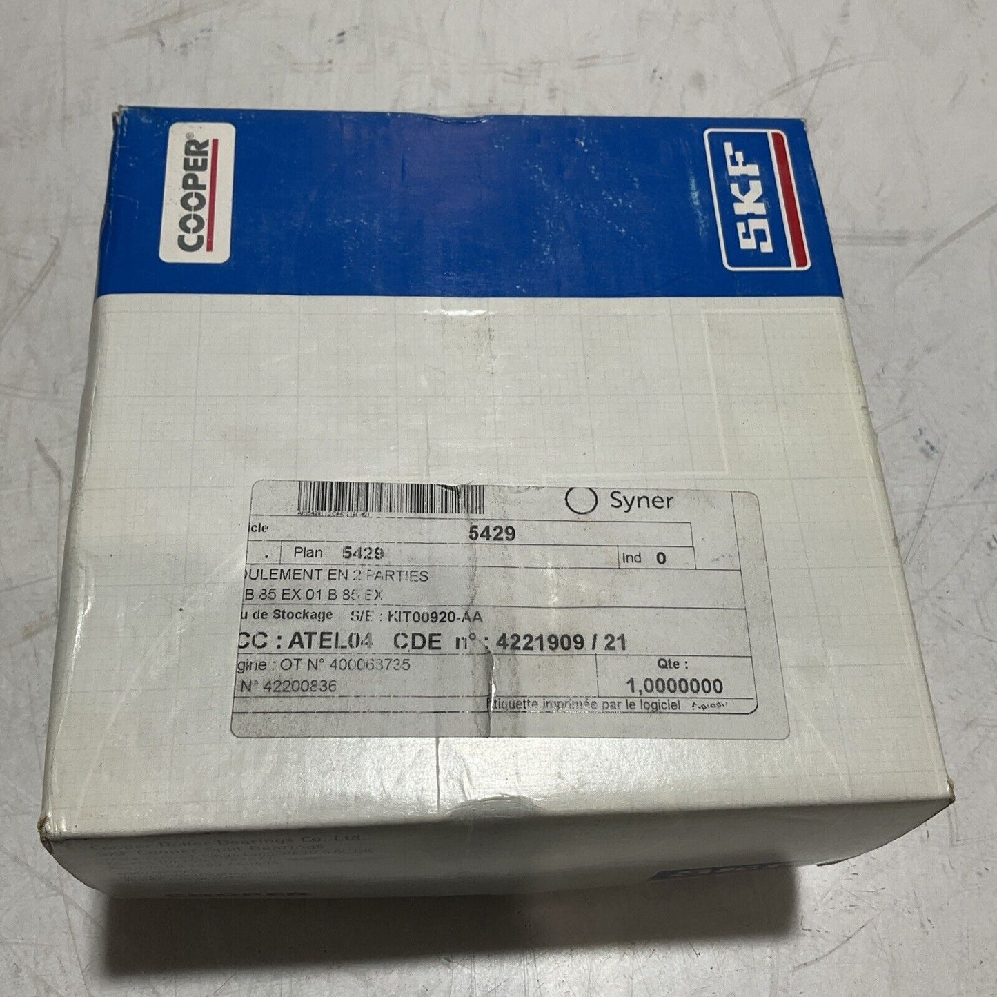 SKF COOPER 112022 01EB85MEX MACHINE PARTS AND ROLLER BEARING SUPPLIES C2H
