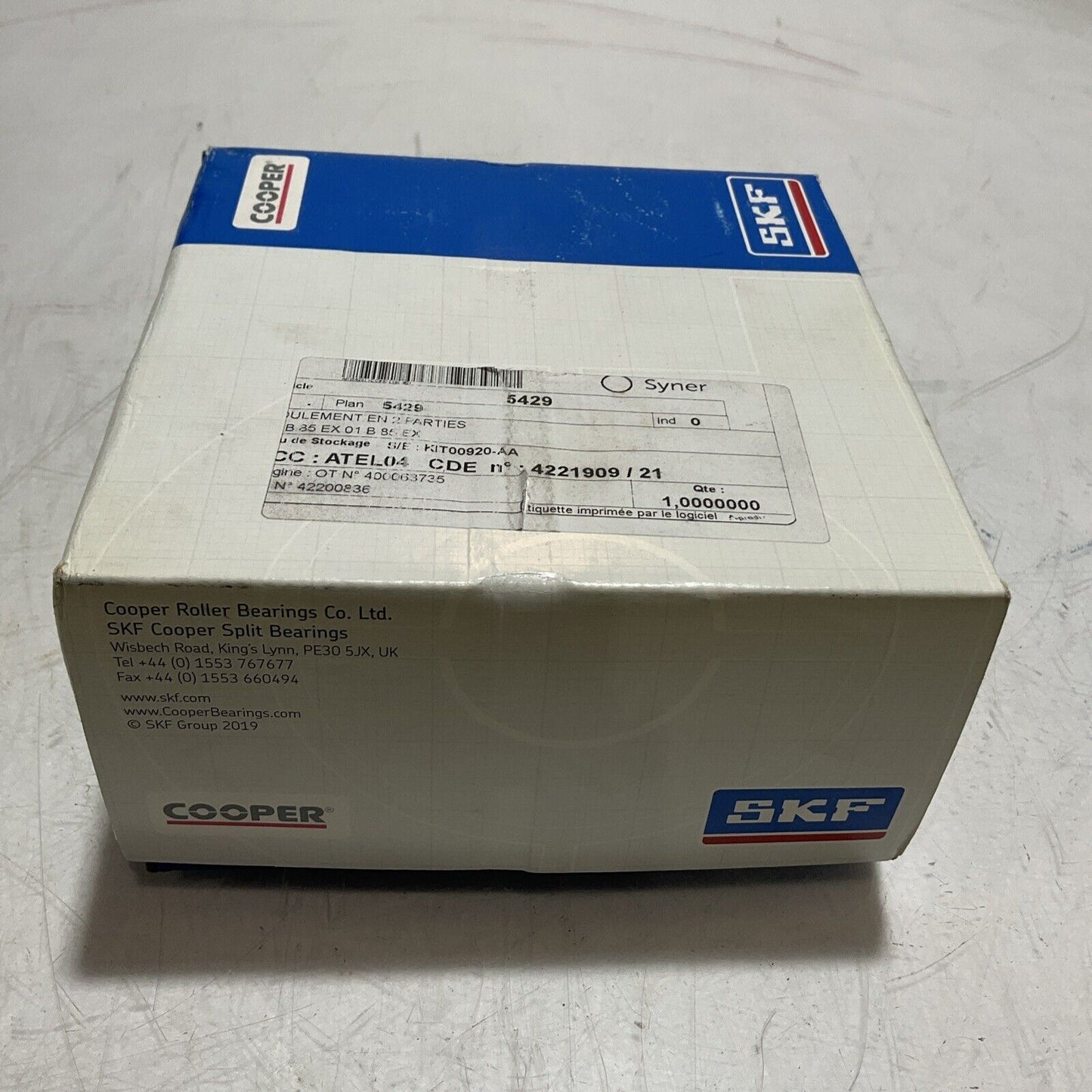 SKF COOPER 112022 01EB85MEX MACHINE PARTS AND ROLLER BEARING SUPPLIES C2H