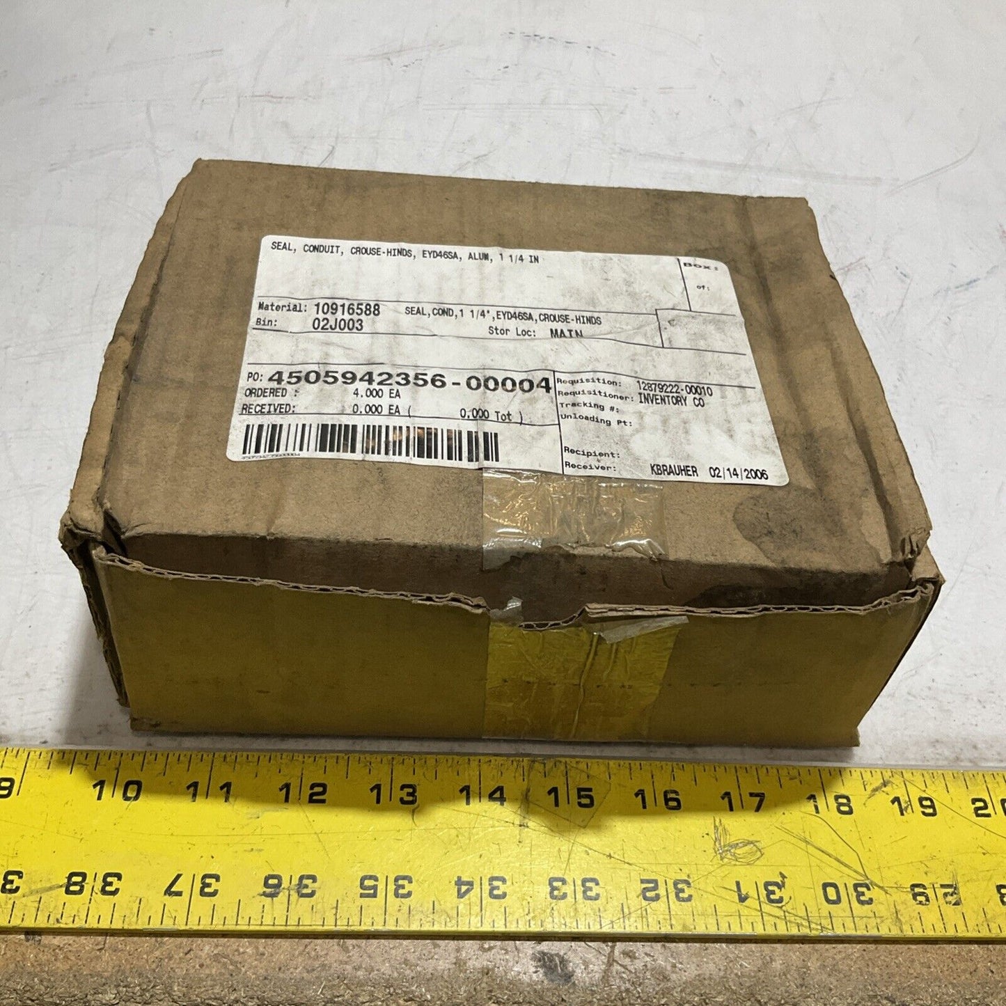 COOPER CROUSE HINDS EYD46 SA FEMALE&MALE CONDUIT SEAL FITTING M/F 1-1/4IN 678