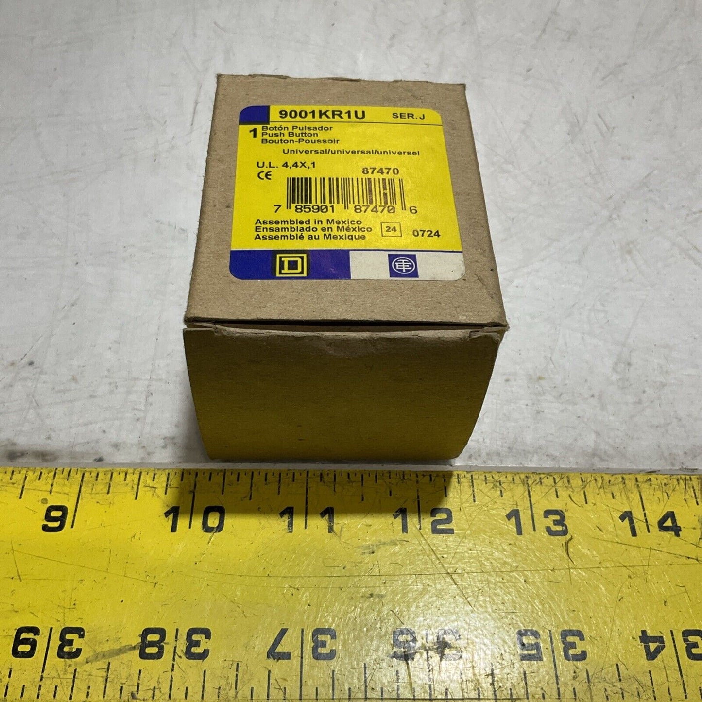 SQUARE D 9001KR1U MUSHROOM PUSH BUTTON OPERATOR 555-U3S