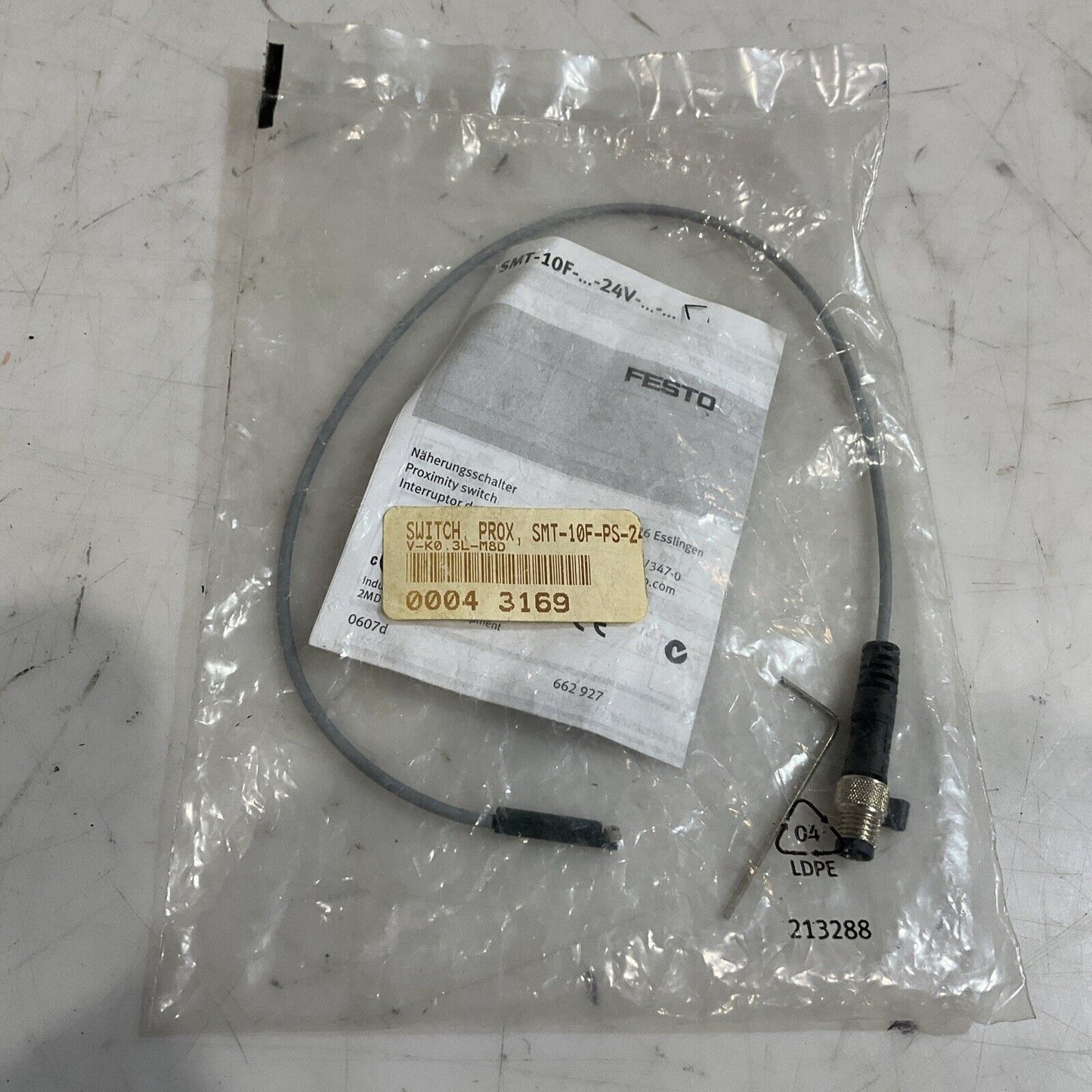 FESTO V-KO.3L-M8D PROXIMITY SWITCH SENSOR U3S