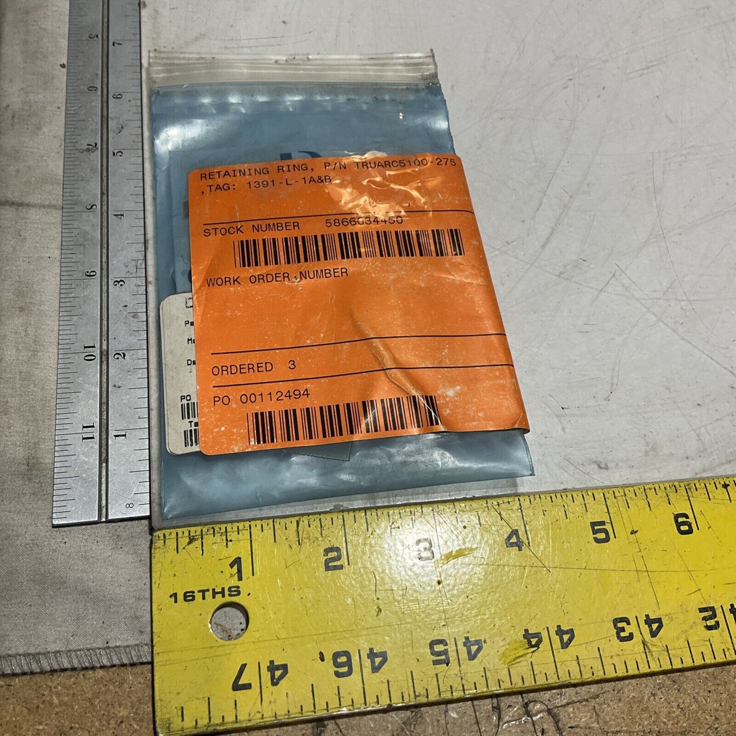 FLOWSERVE UNITED TRUARC5100-275 H 1391-L-1A&B RETAINING RING INGERSOLL 678-U3S