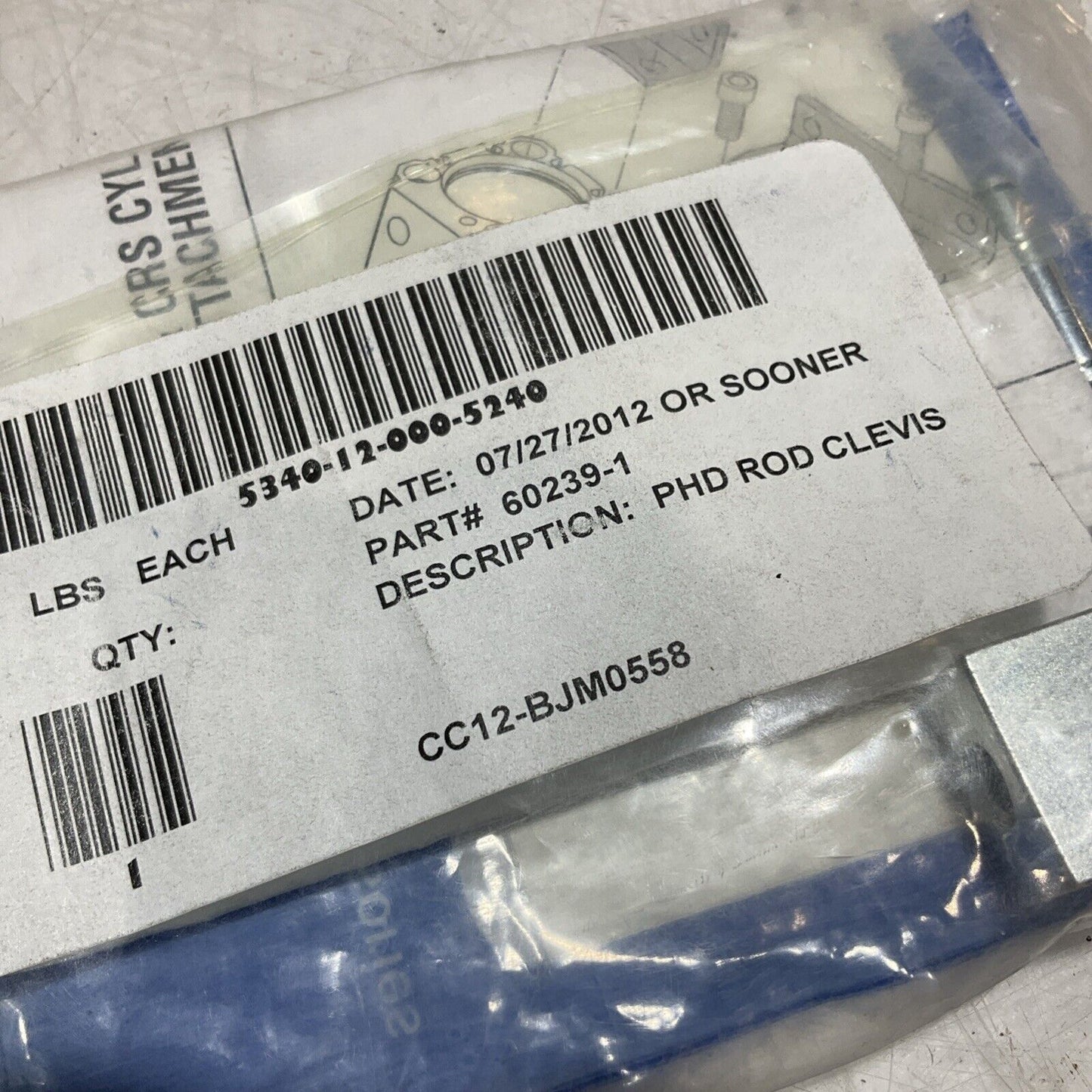 PHD 60239-1 - 9645382 ROD CLEVIS KIT CR20/25MM LOT OF 3 U3S