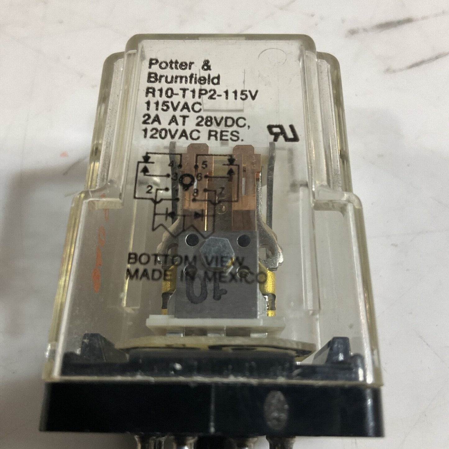 BROTHER & BRUMFIELD R10-T1P2-115V TE CONNECTIVITY 28VDC 2A GENERAL RELAY U3S