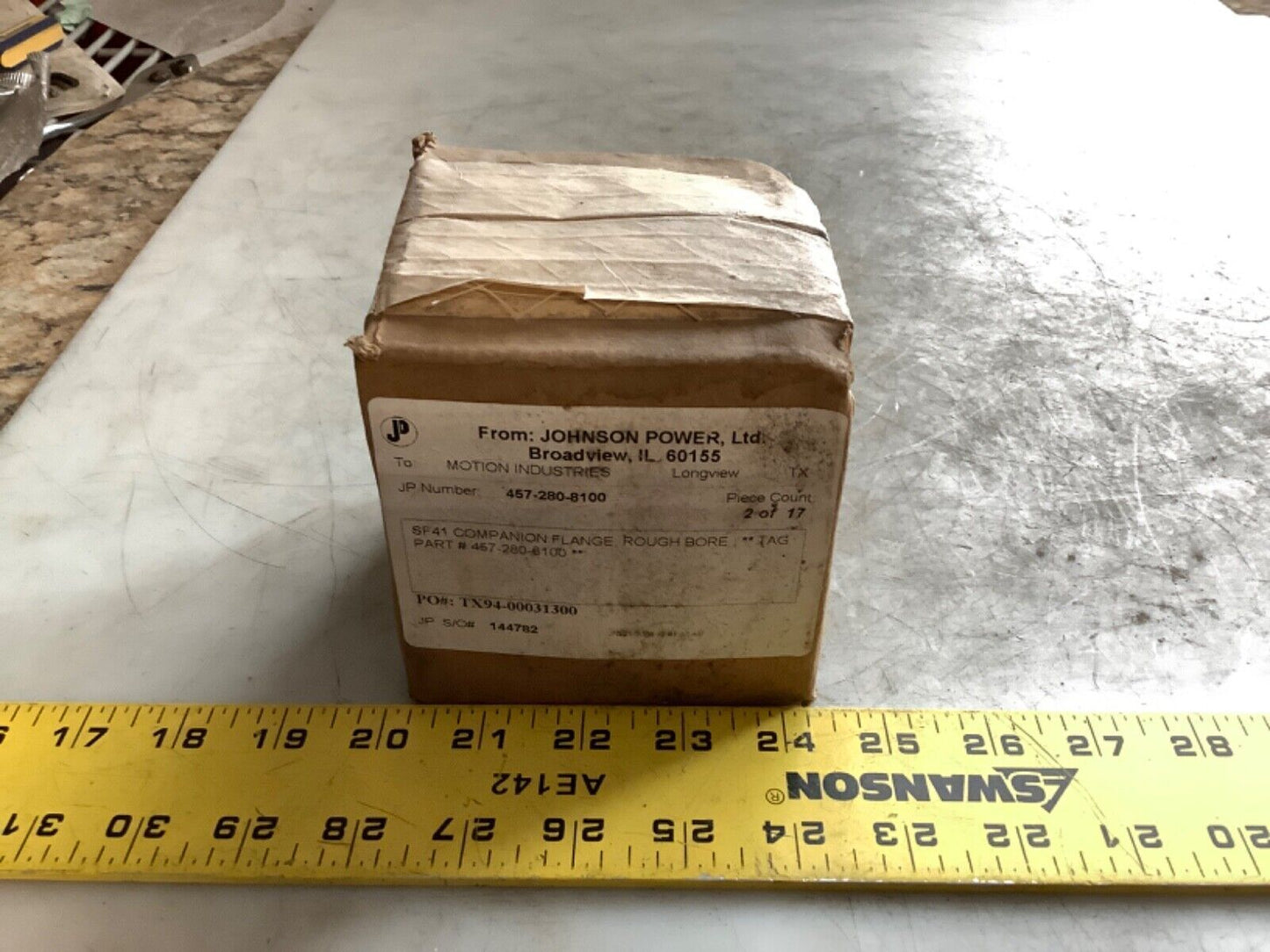 JOHNSON POWER 457-28-8100 COMPANION FLANGE SF41 ROUGH BORE 222