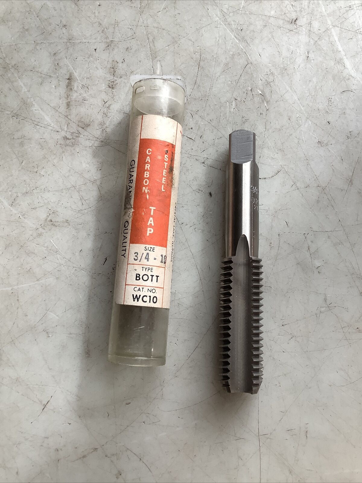 TRIUMPH TWIST DRILL WC10 CARBON STEEL TAP 3/4IN-10 476