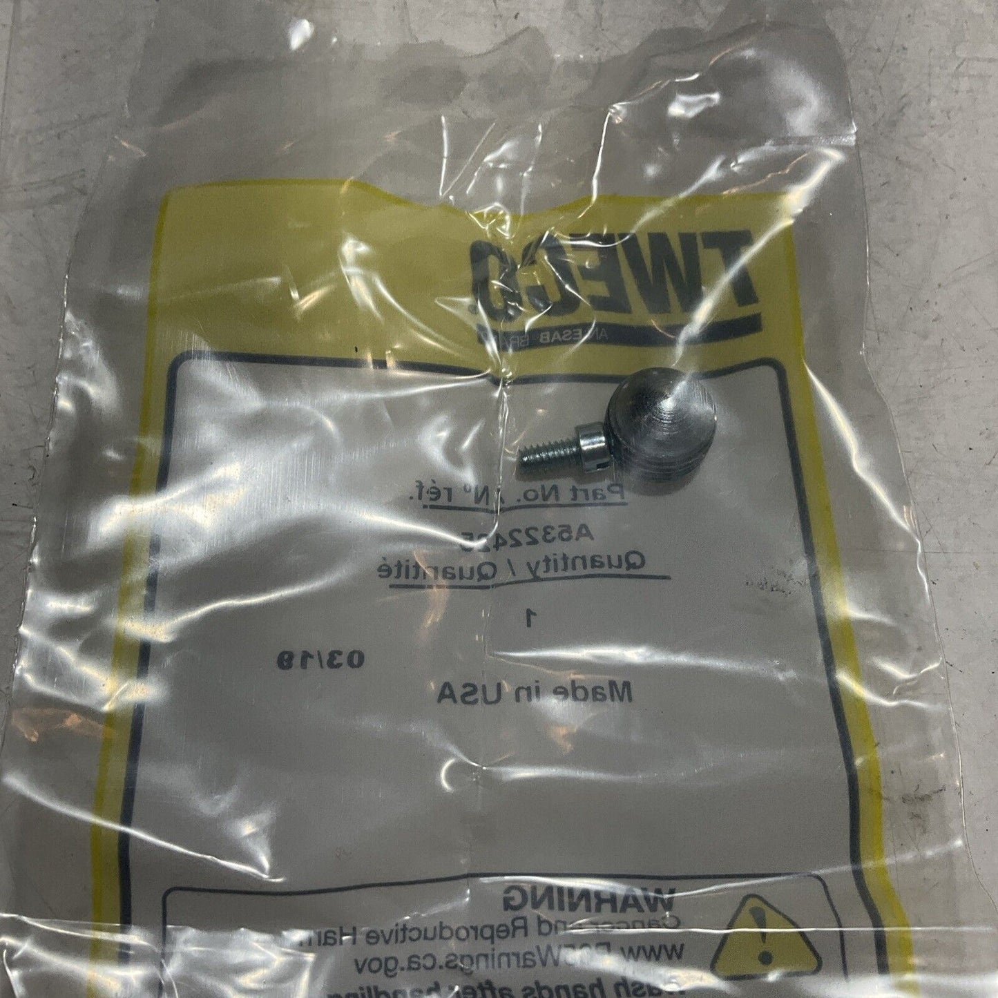 TWECO WELDSKILL 2-WPC-R POSITIVE-CAM CABLE CONNECTOR MALE HALF 373-U3S