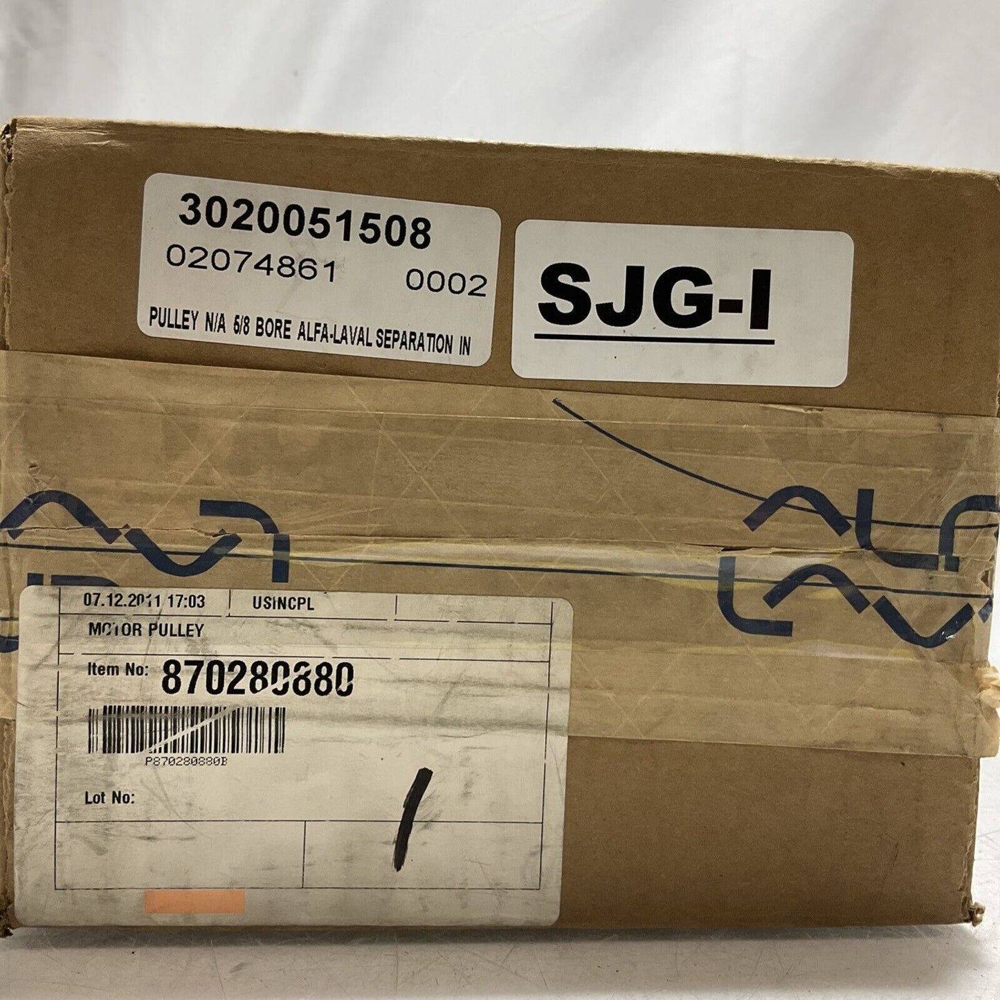 ALFA-LAVAL 870280880 MOTOR PULLEY SEPARATION 5/8 373-U3S